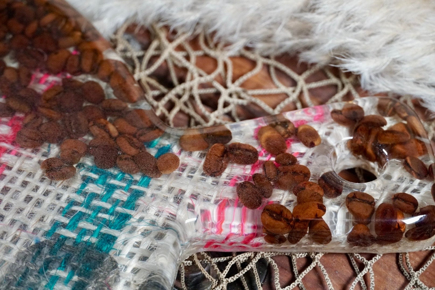 Coffee Bean Resin Charcuterie Board, Cheese Board, Serving Board