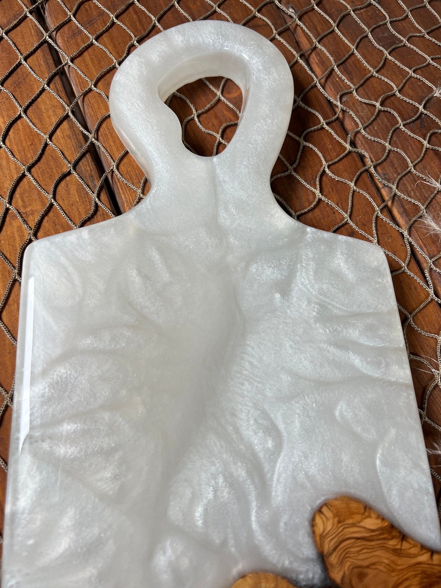 Pearl White Charcuterie Board, Serving Board