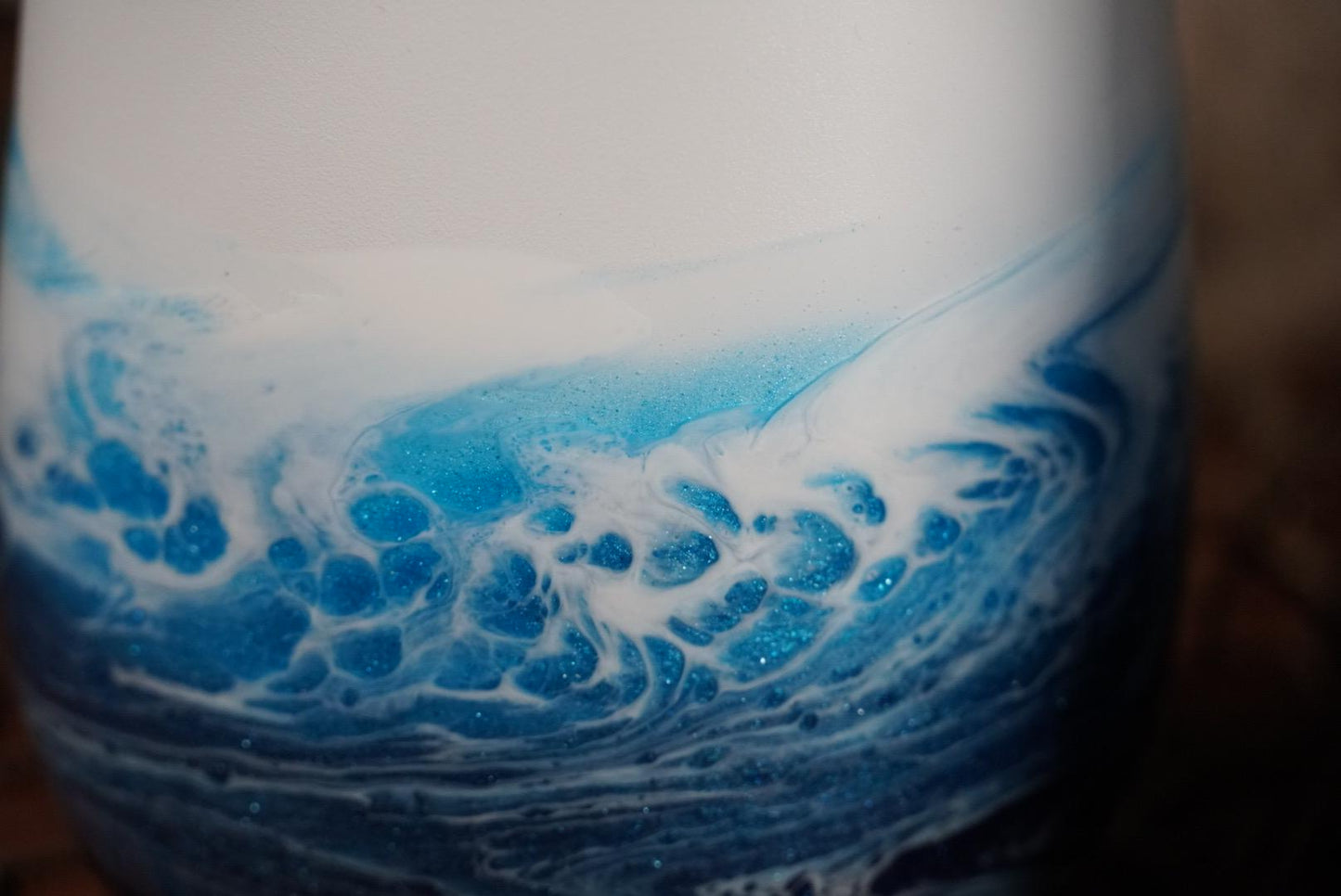 Ocean Waves Wine Tumbler | Coastal Decor