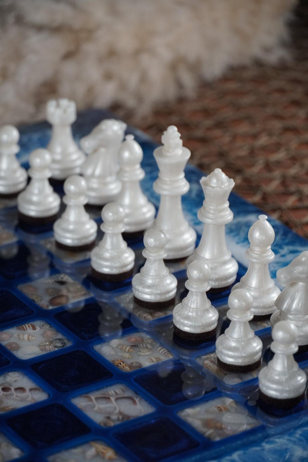 Ocean Sea Shells Chess Set