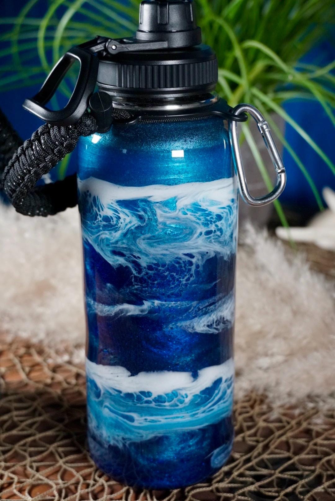Ocean Waves Insulated Water Bottle Thermos Sports Bottle