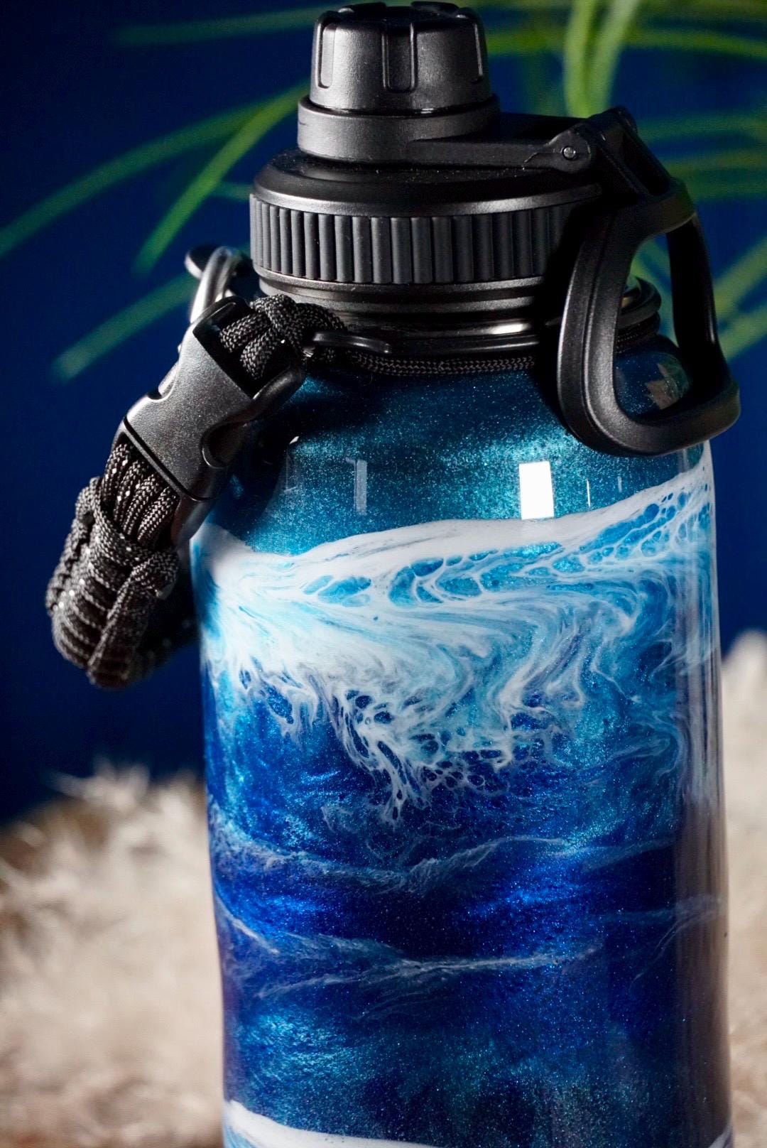 Ocean Waves Insulated Water Bottle Thermos Sports Bottle