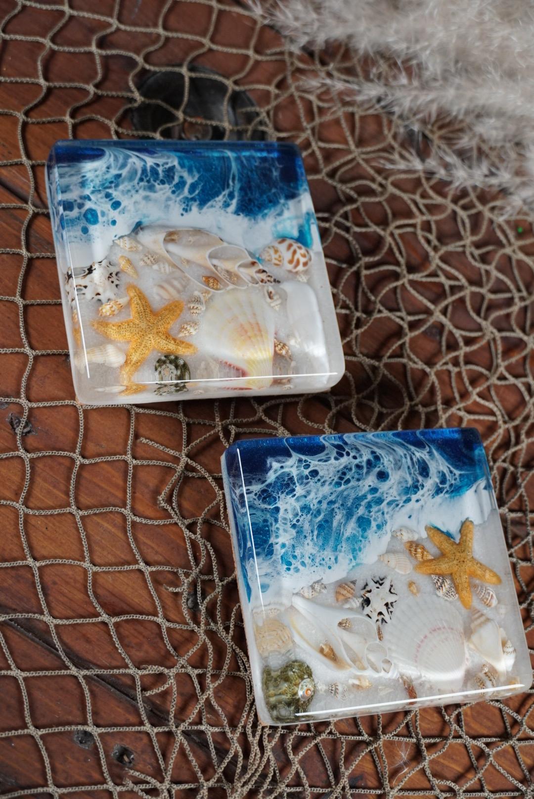 Ocean Waves Sea Scape Coasters