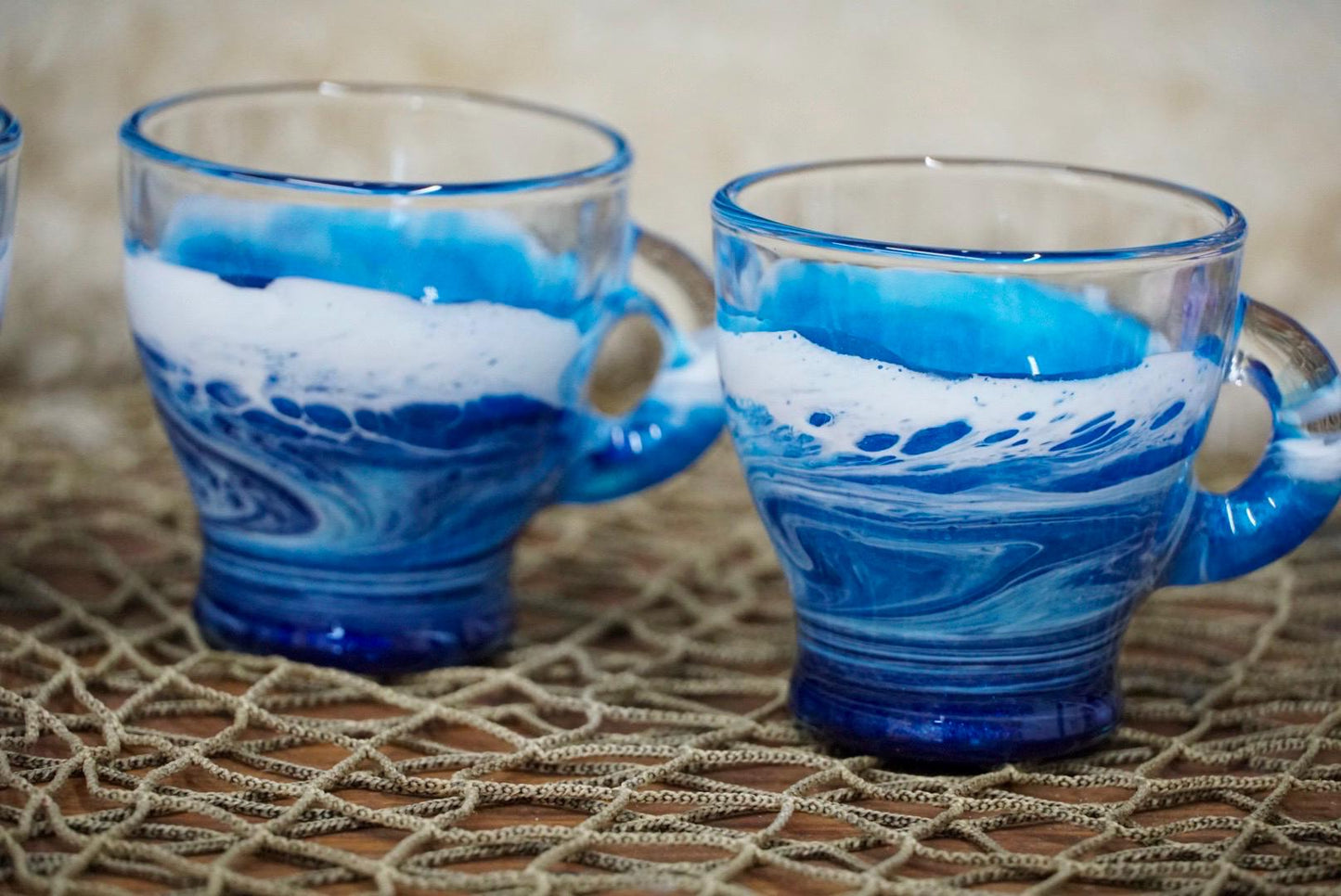 Ocean Waves Espresso Coffee Cups| Coastal Decor