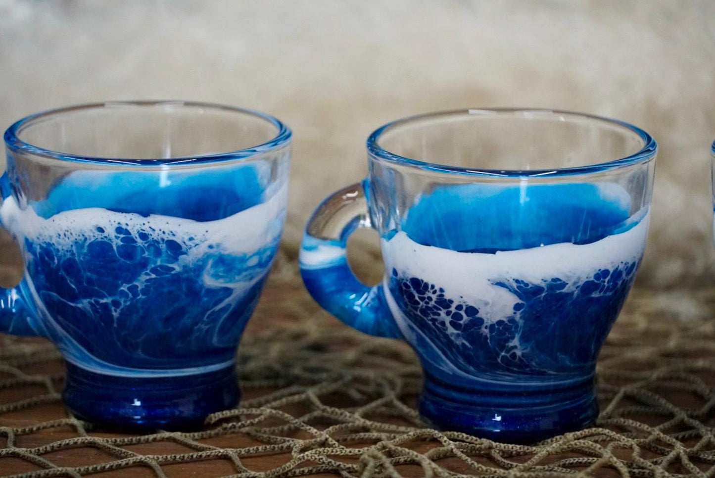 Ocean Waves Espresso Coffee Cups| Coastal Decor