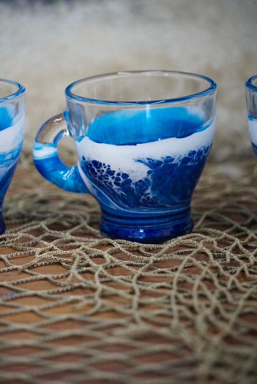 Ocean Waves Espresso Coffee Cups| Coastal Decor