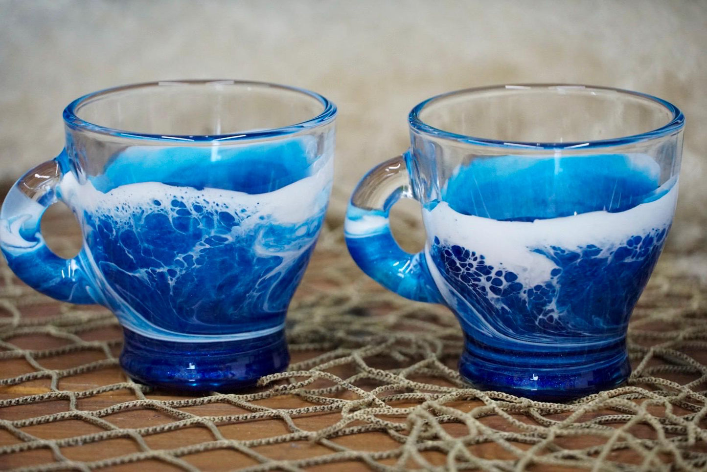 Ocean Waves Espresso Coffee Cups| Coastal Decor