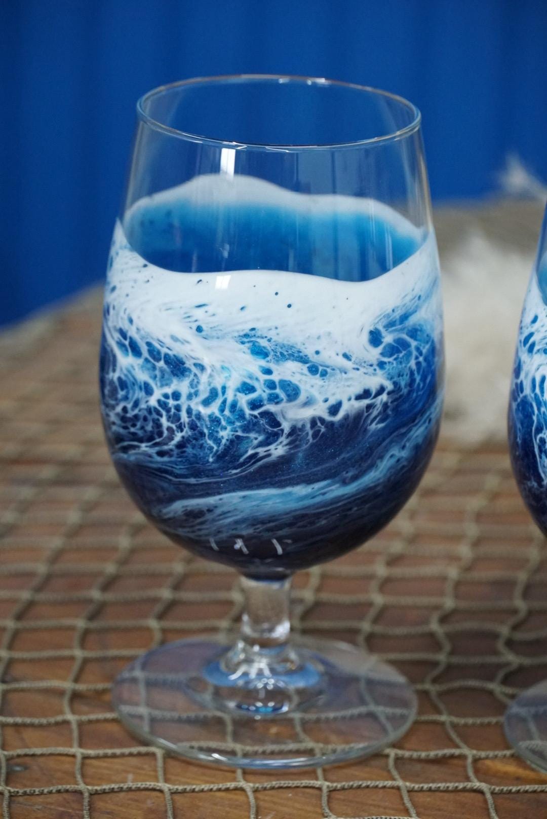 Ocean Waves Beverage Glasses | Coastal Decor