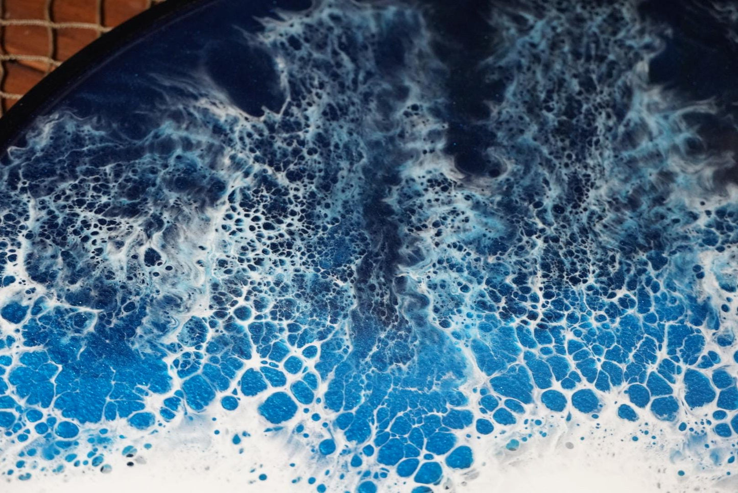 Ocean Waves Round Mirror