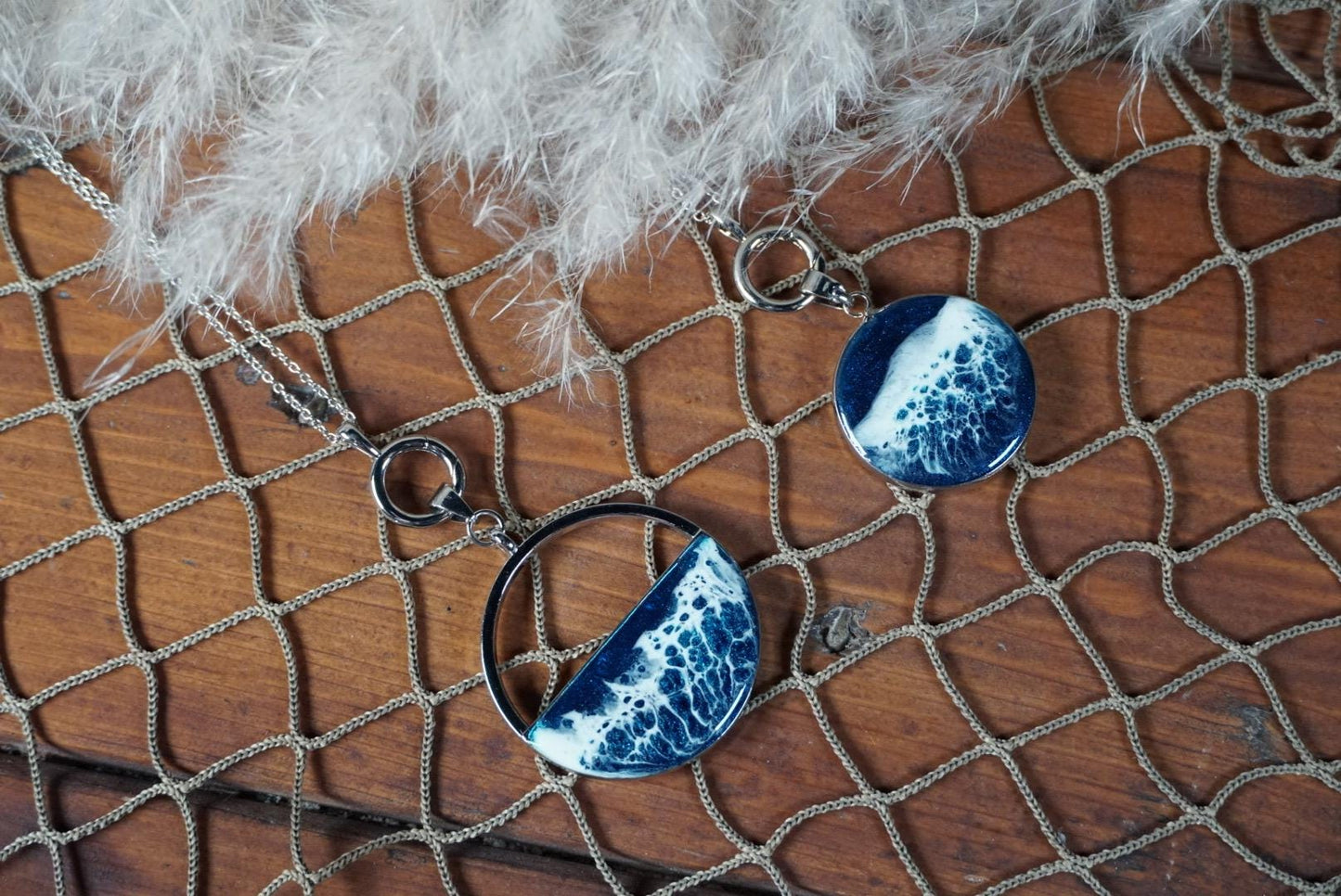 Ocean Waves Circle Necklace