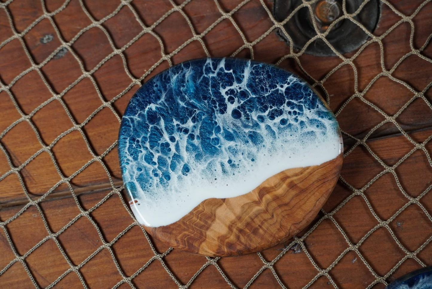 Olive Wood Wave Coasters