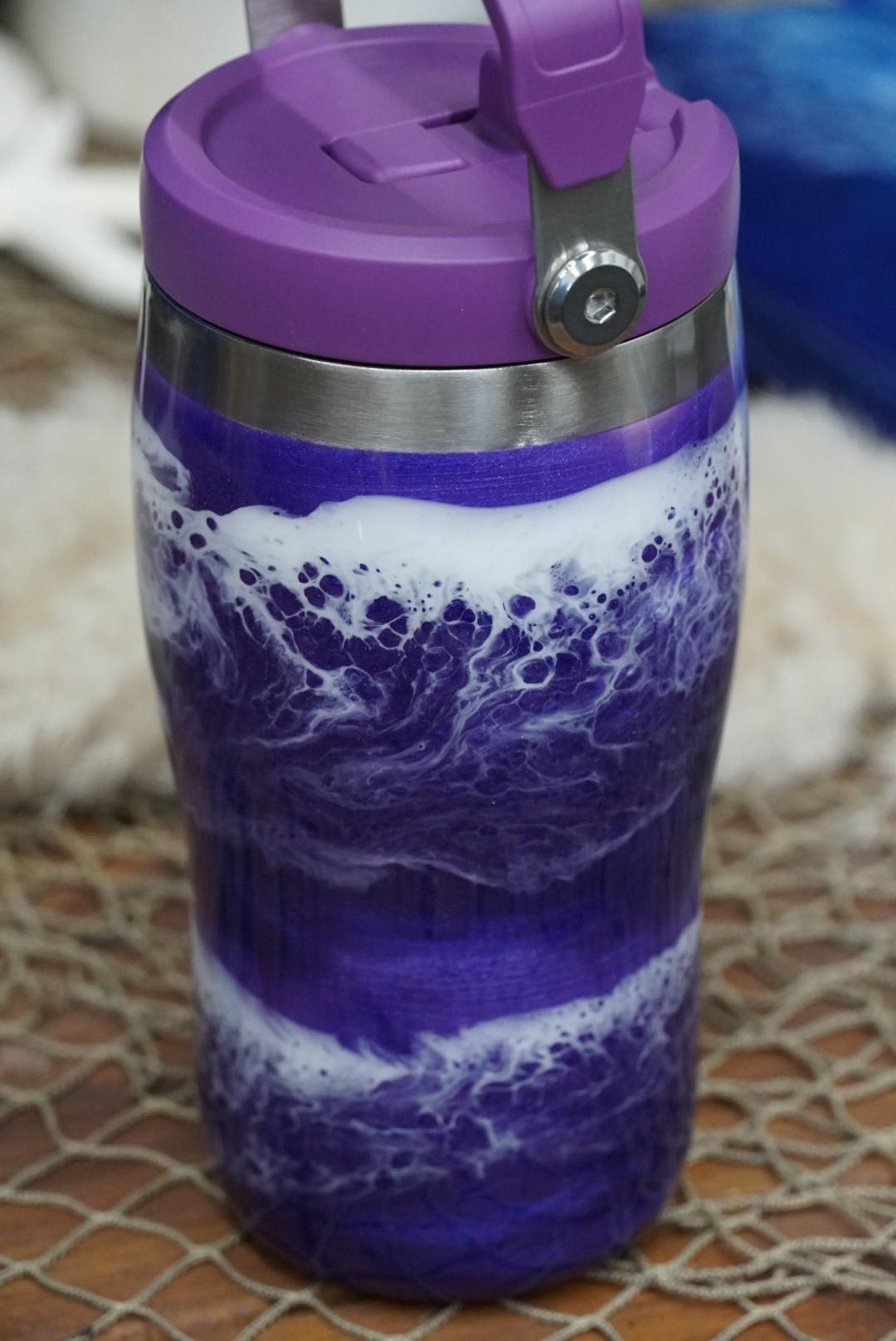 Purple Waves Stanley Water Bottle