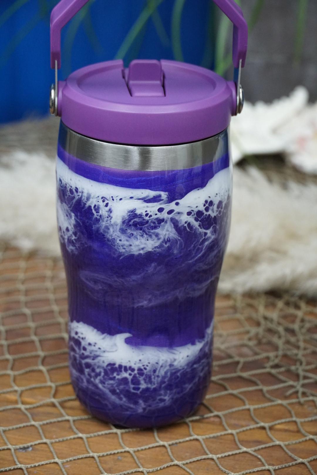 Purple Waves Stanley Water Bottle