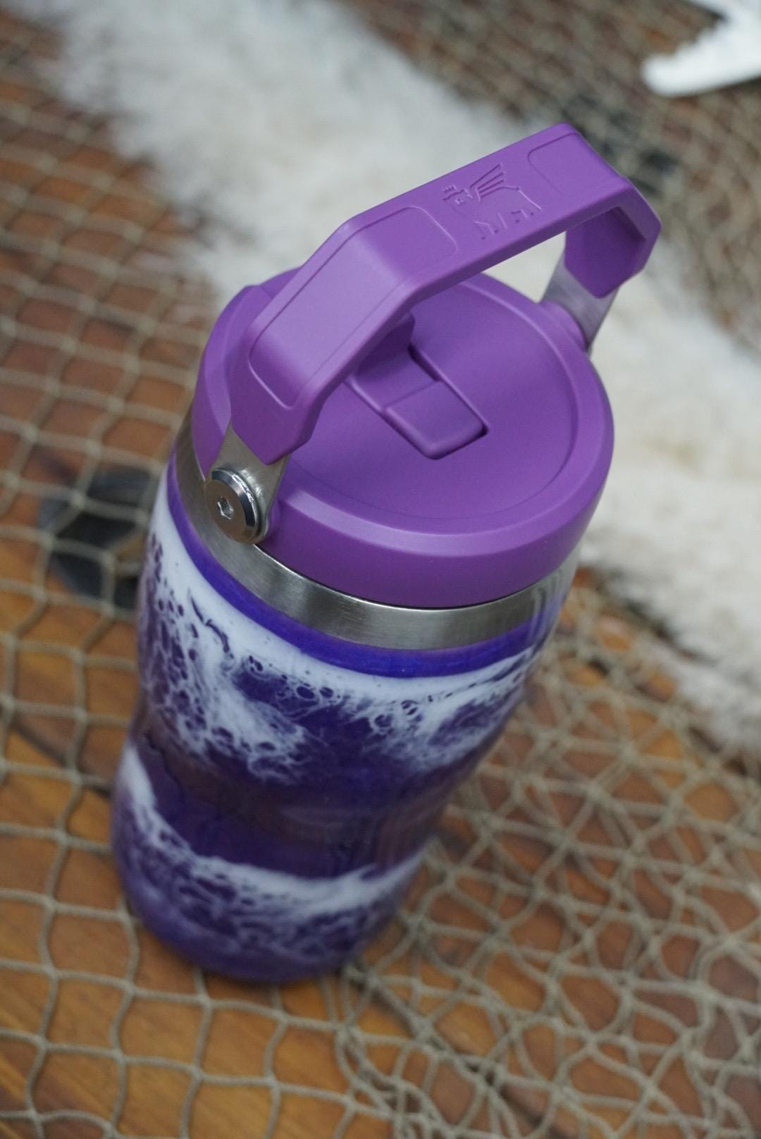 Purple Waves Stanley Water Bottle