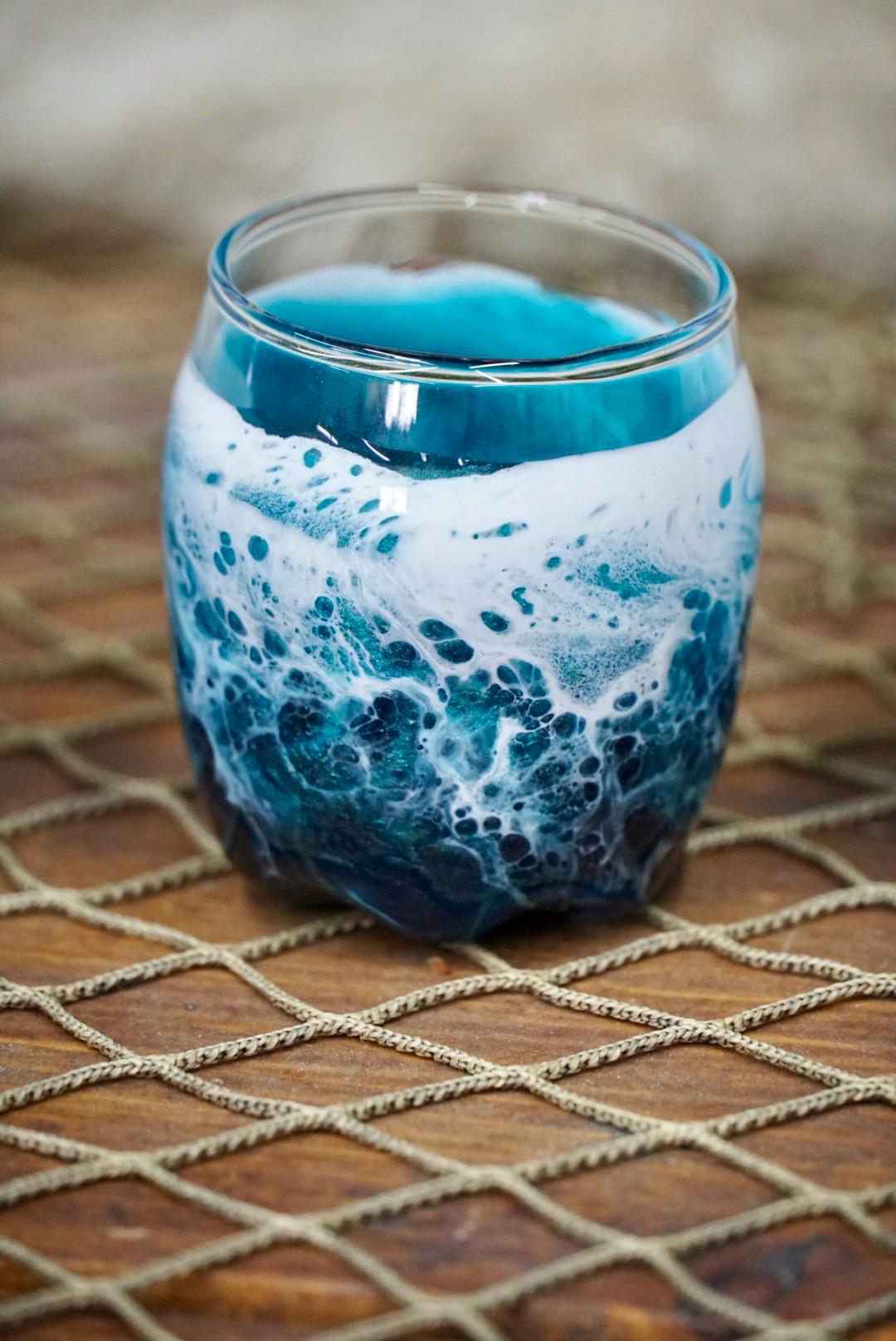 Turquoise Waves Shot Glasses | Coastal Decor