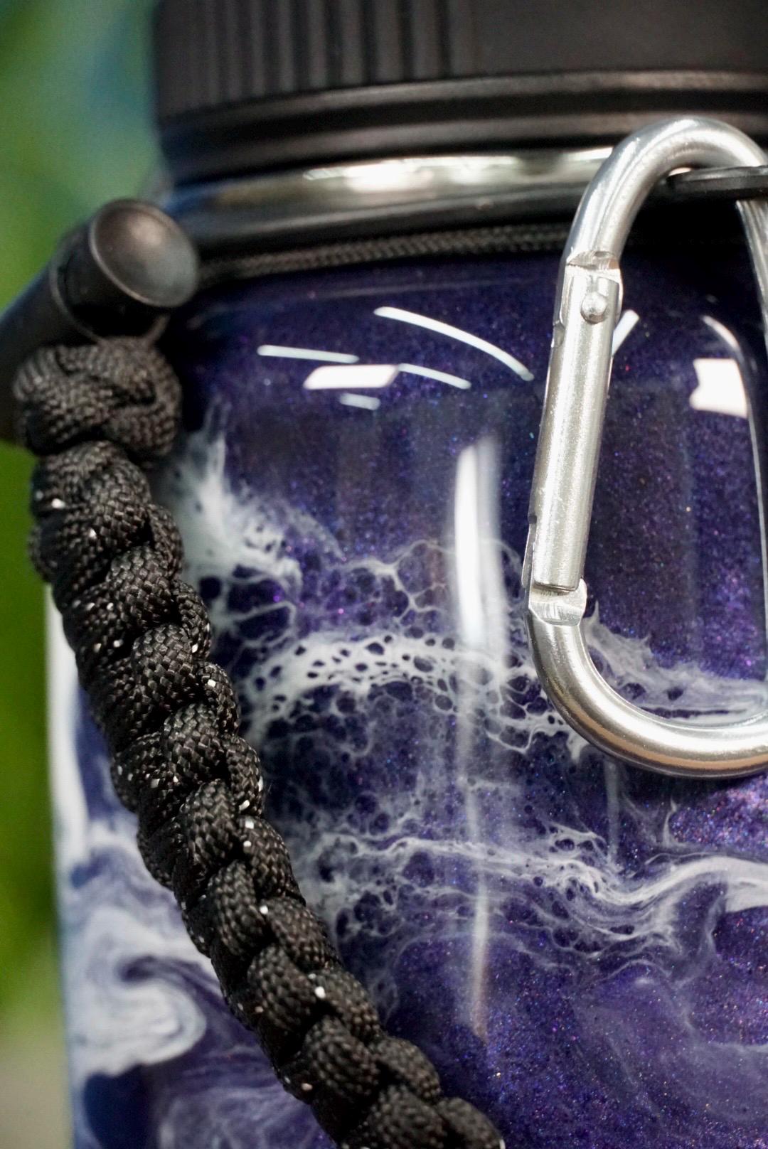 Midnight Purple Waves Insulated Water Bottle Thermos Sports Bottle