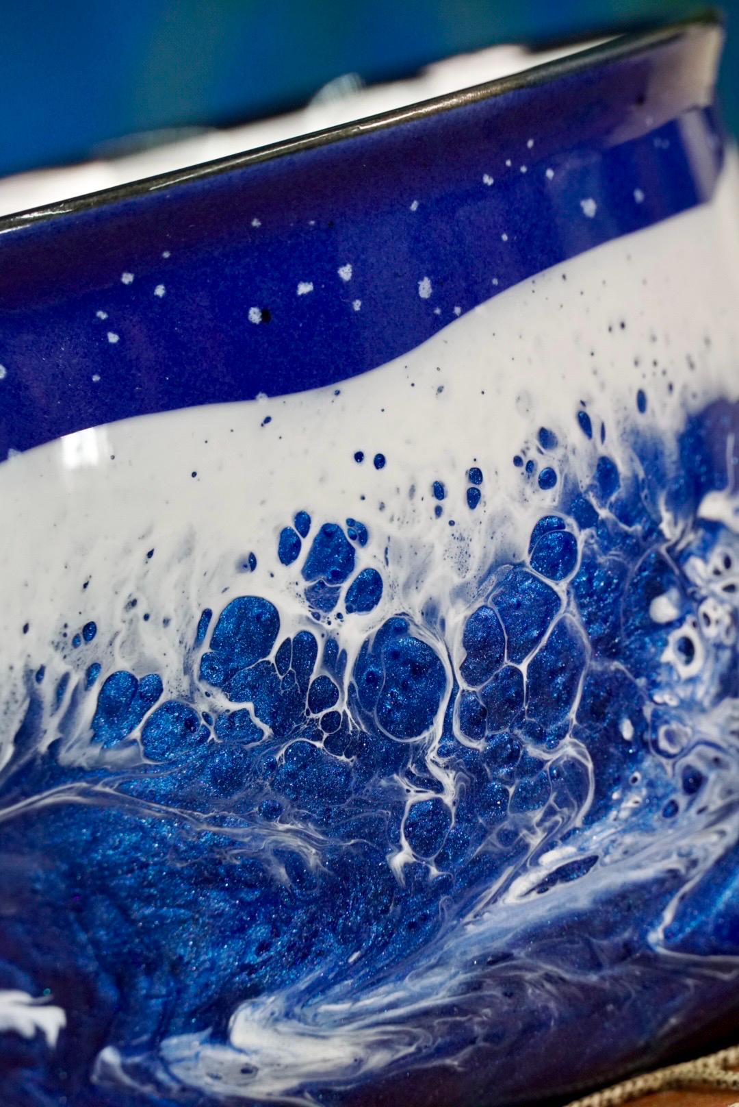 Ocean Waves Ceramic Campfire Coffee Mug