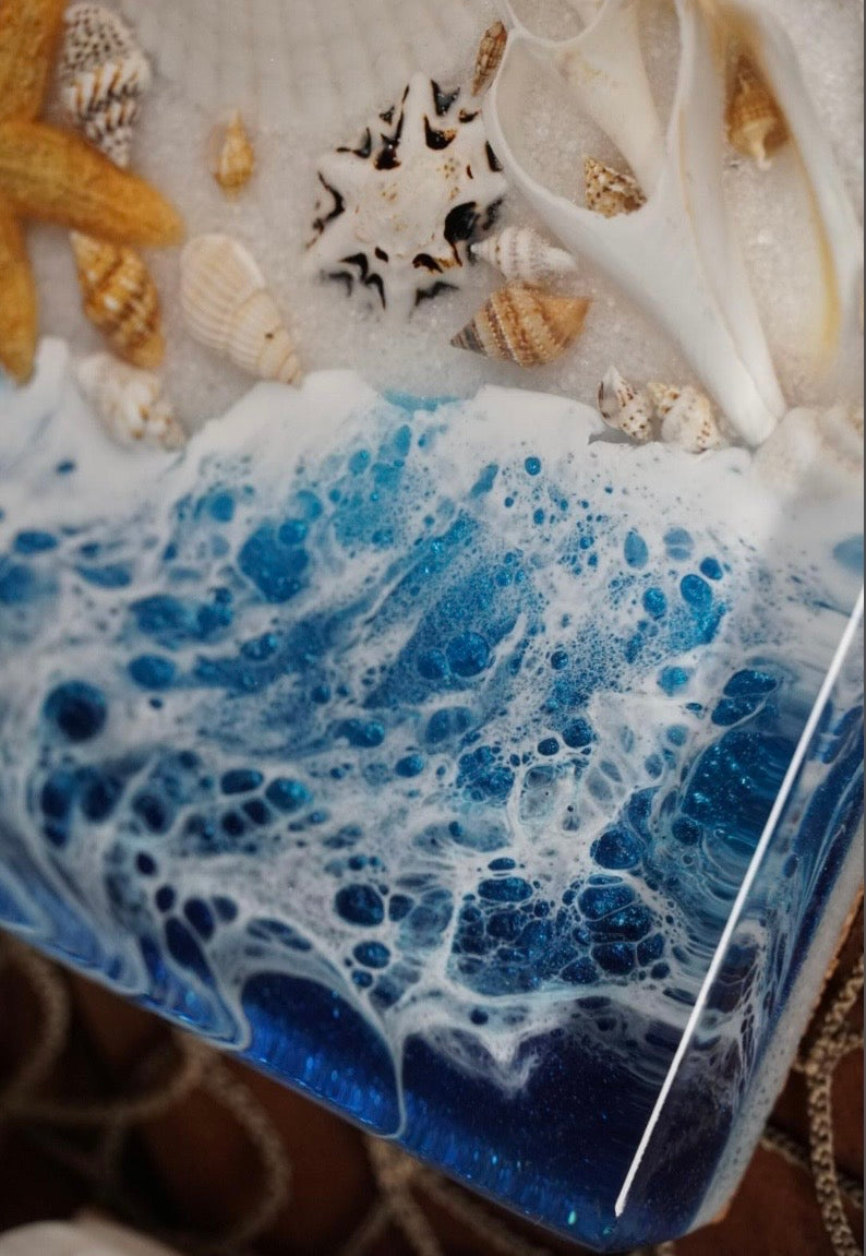 Ocean Sea Scape coasters set of 4