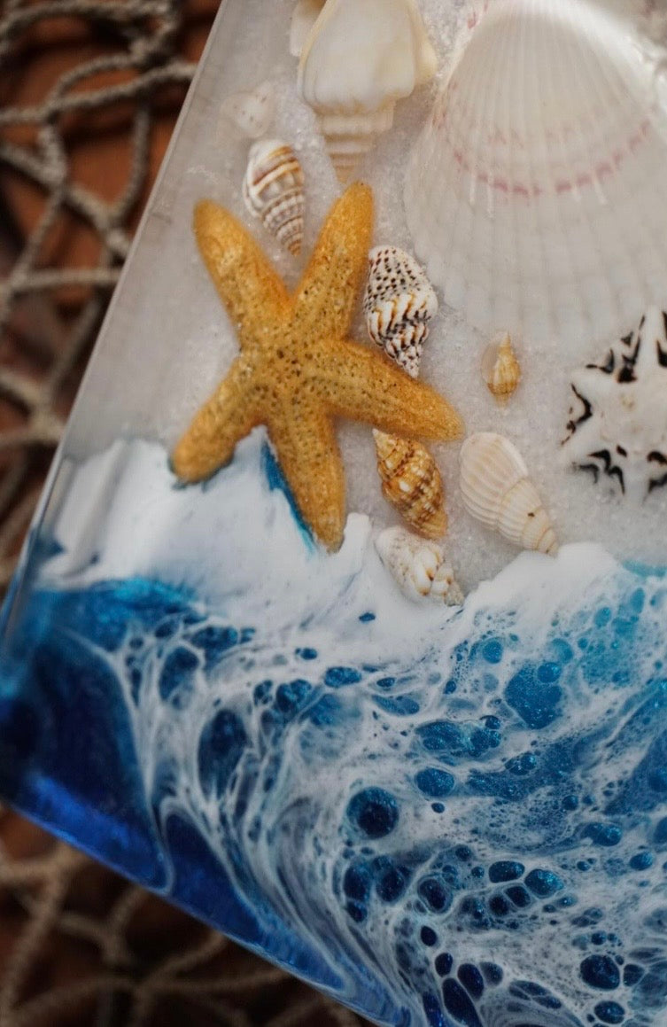 Ocean Sea Scape coasters set of 4