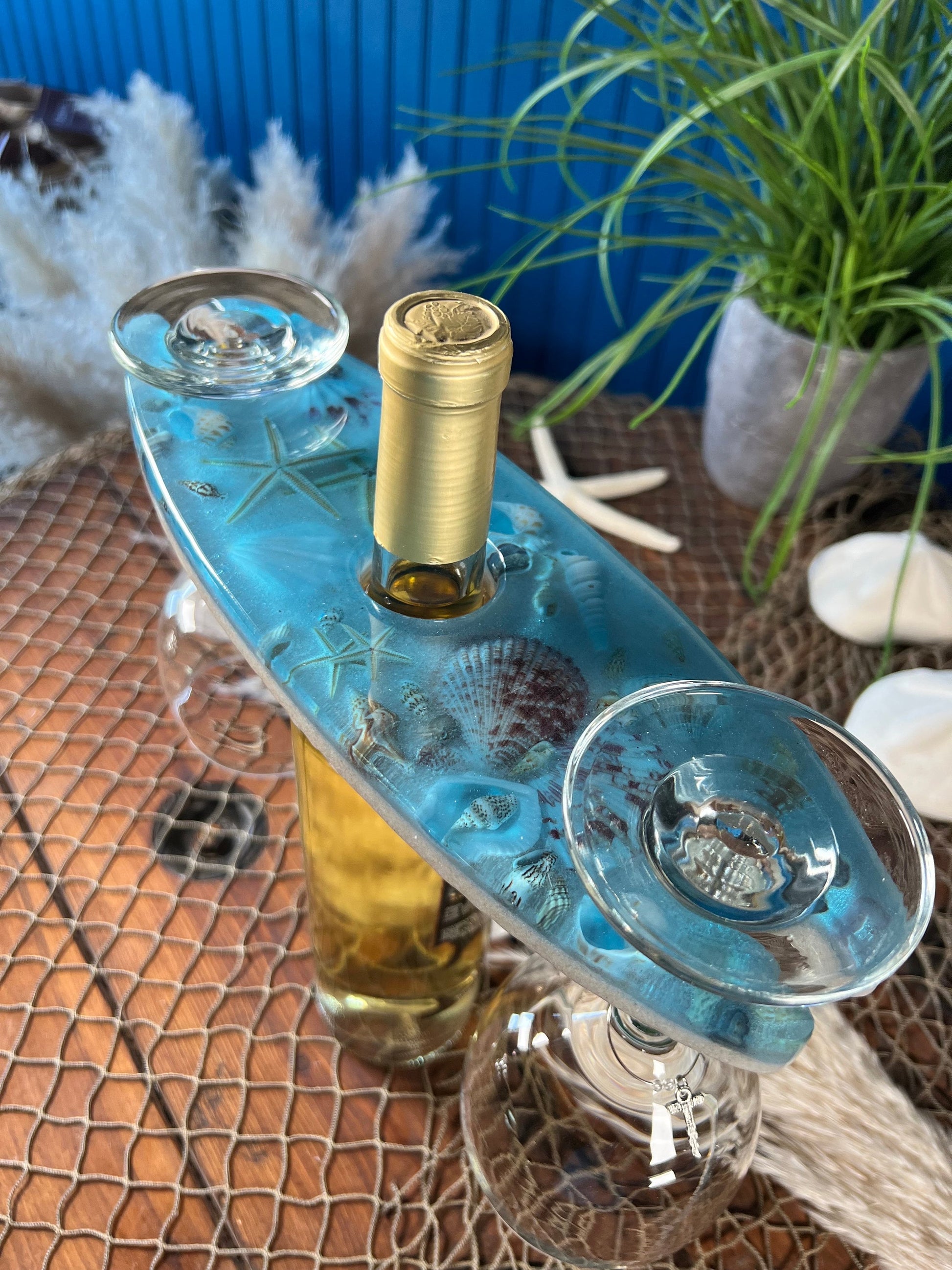 Ocean Shells Wine Caddy