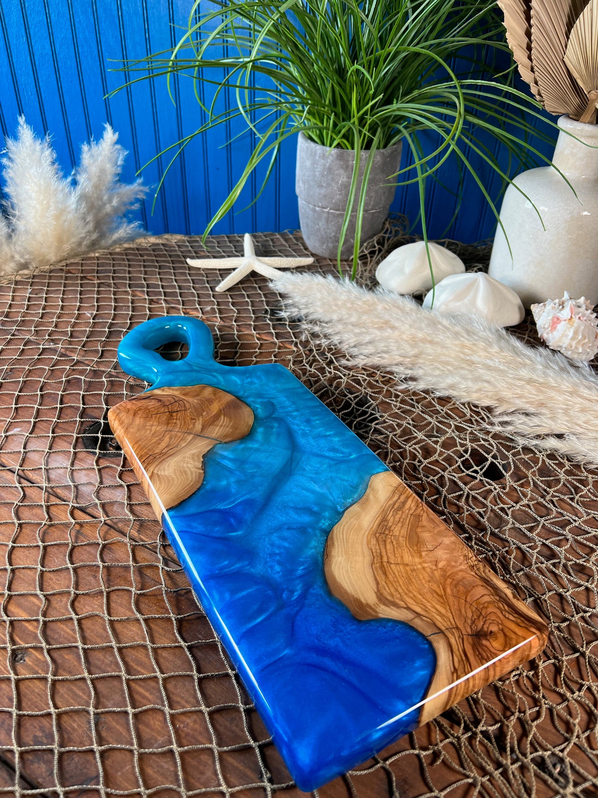 Blue Charcuterie Board, Serving Board