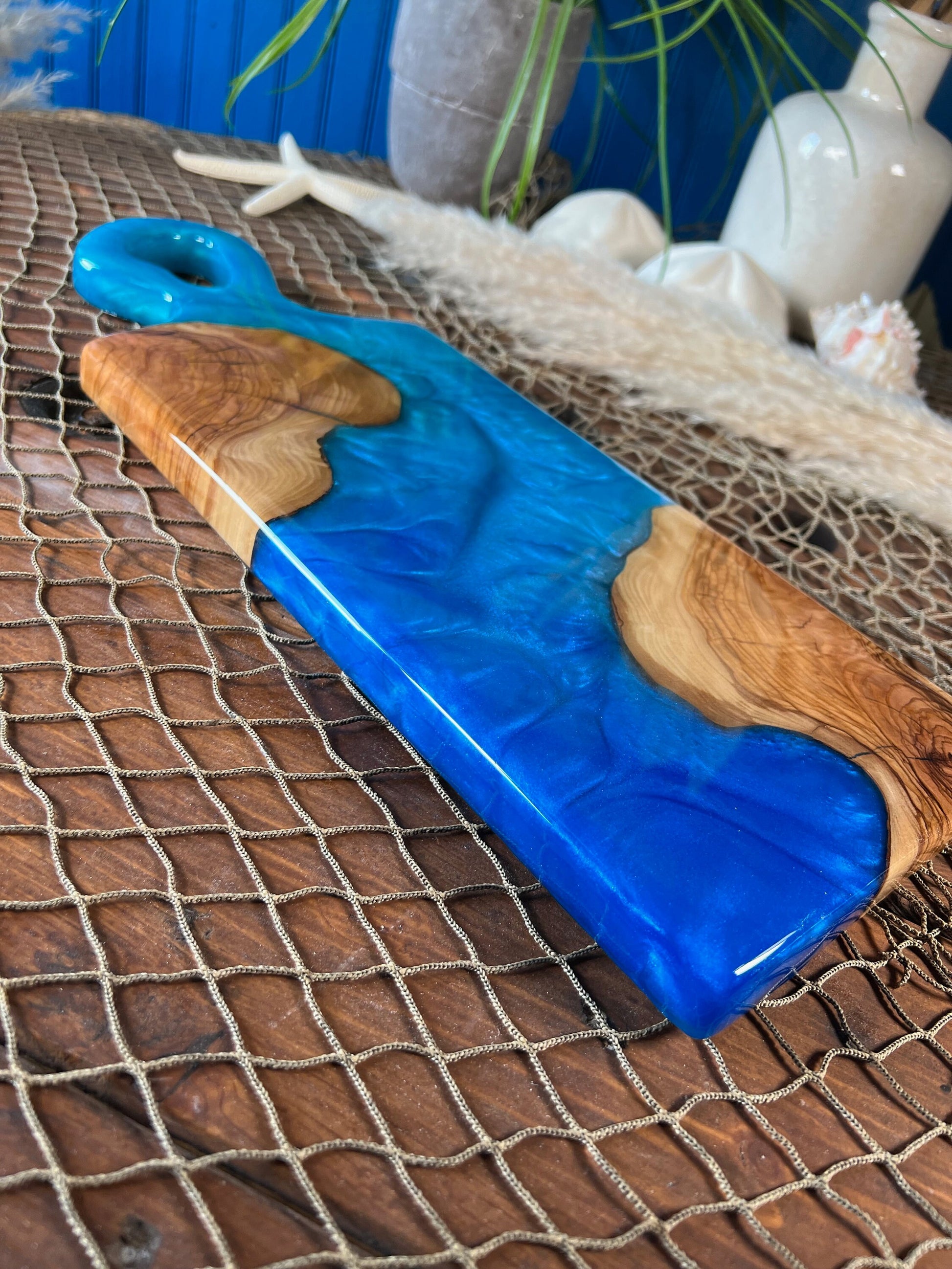 Blue Charcuterie Board, Serving Board