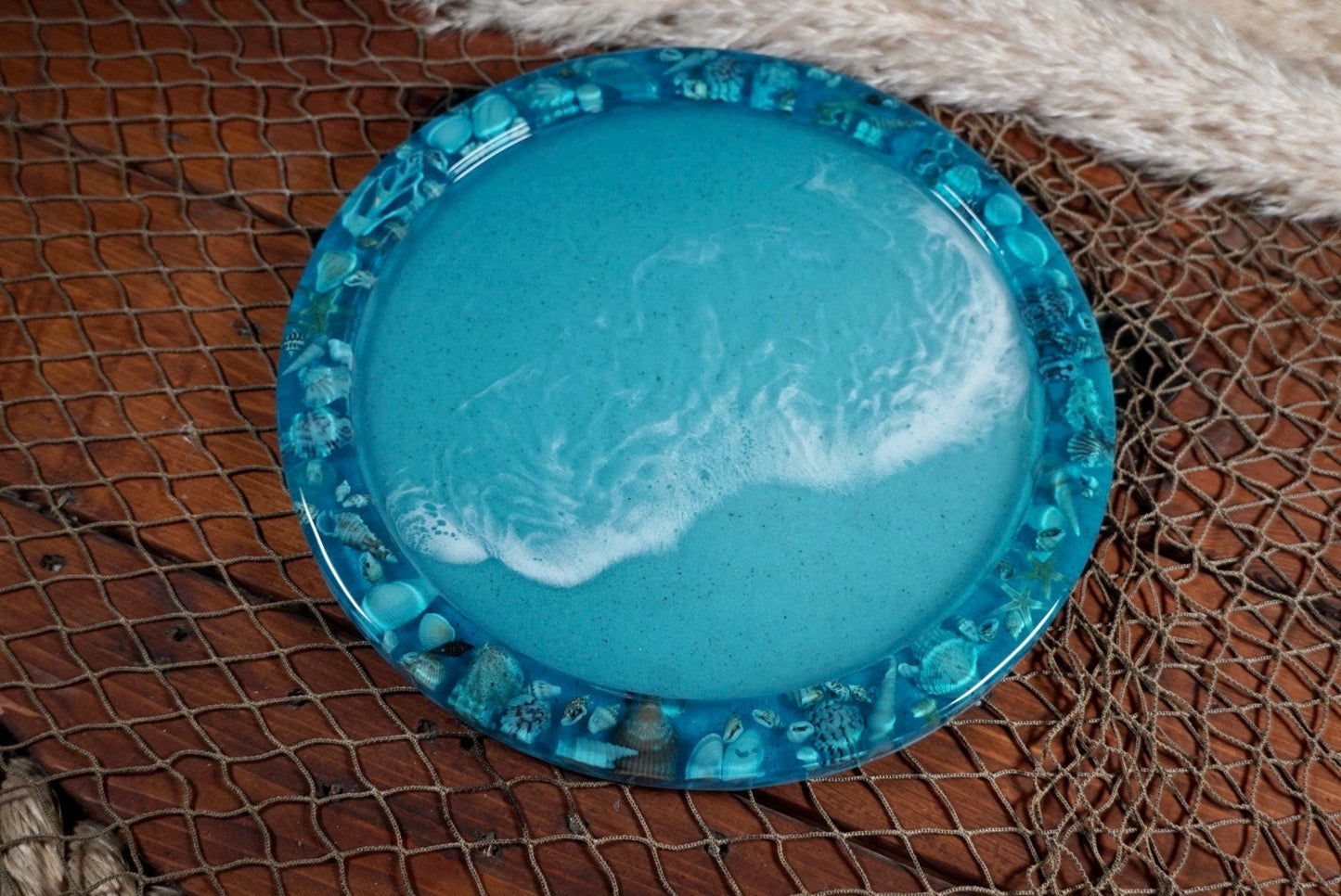 Sea Shell Ocean Resin Platter/Dish