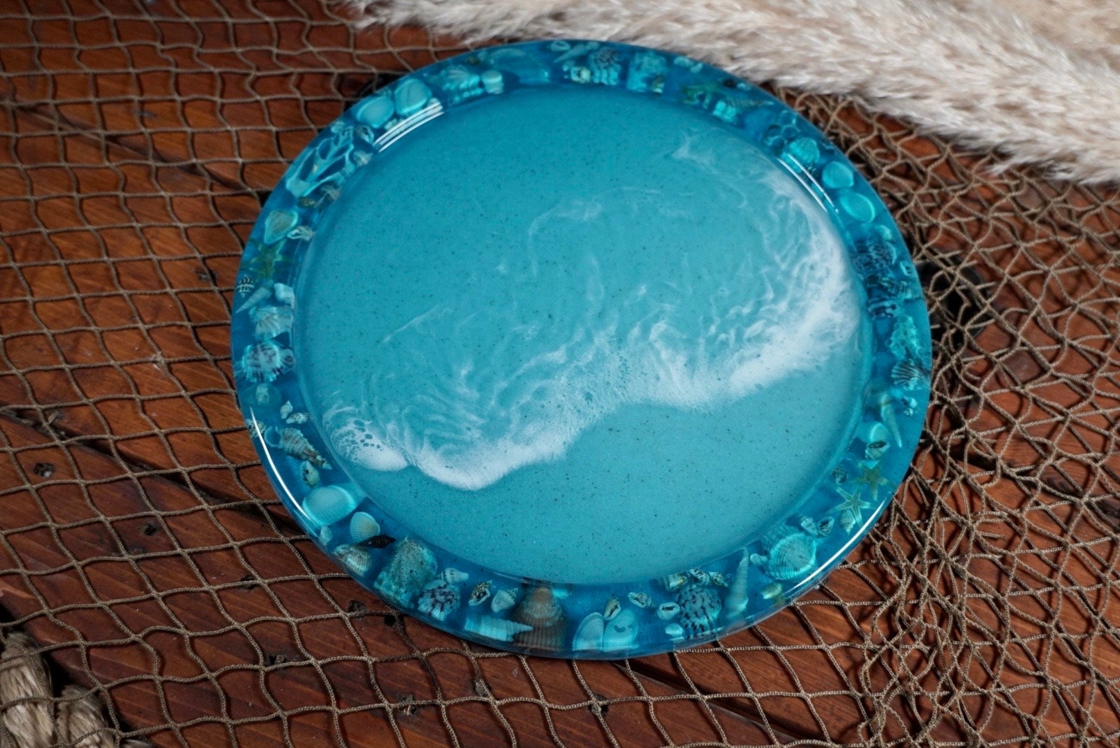 Sea Shell Ocean Resin Platter/Dish