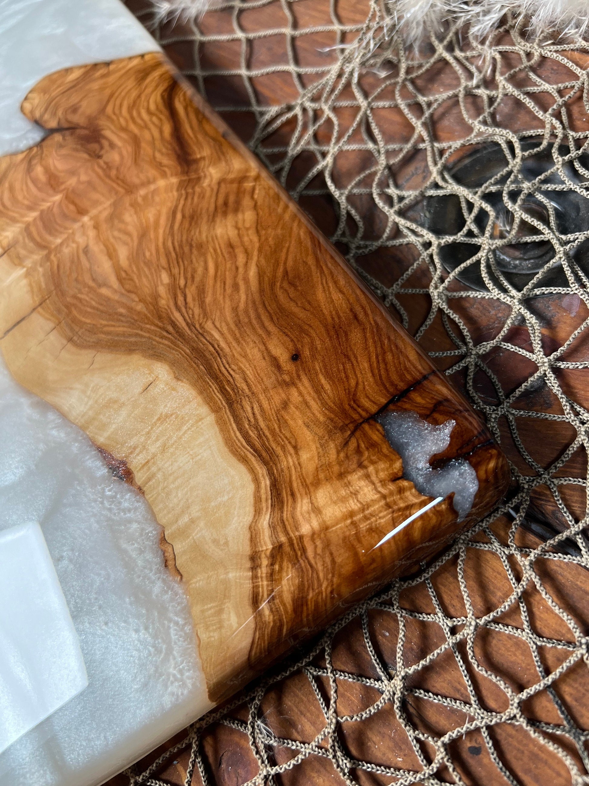 Pearl White Charcuterie Board, Serving Board