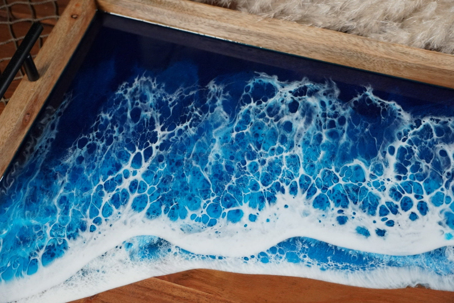 Ocean Waves wooden Serving Tray
