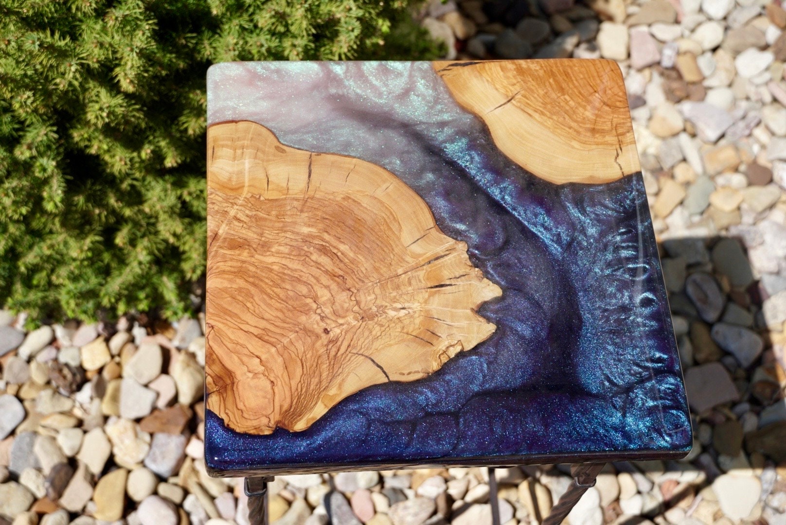 Sunburst colorshift Accent Table, Side Table, End Table