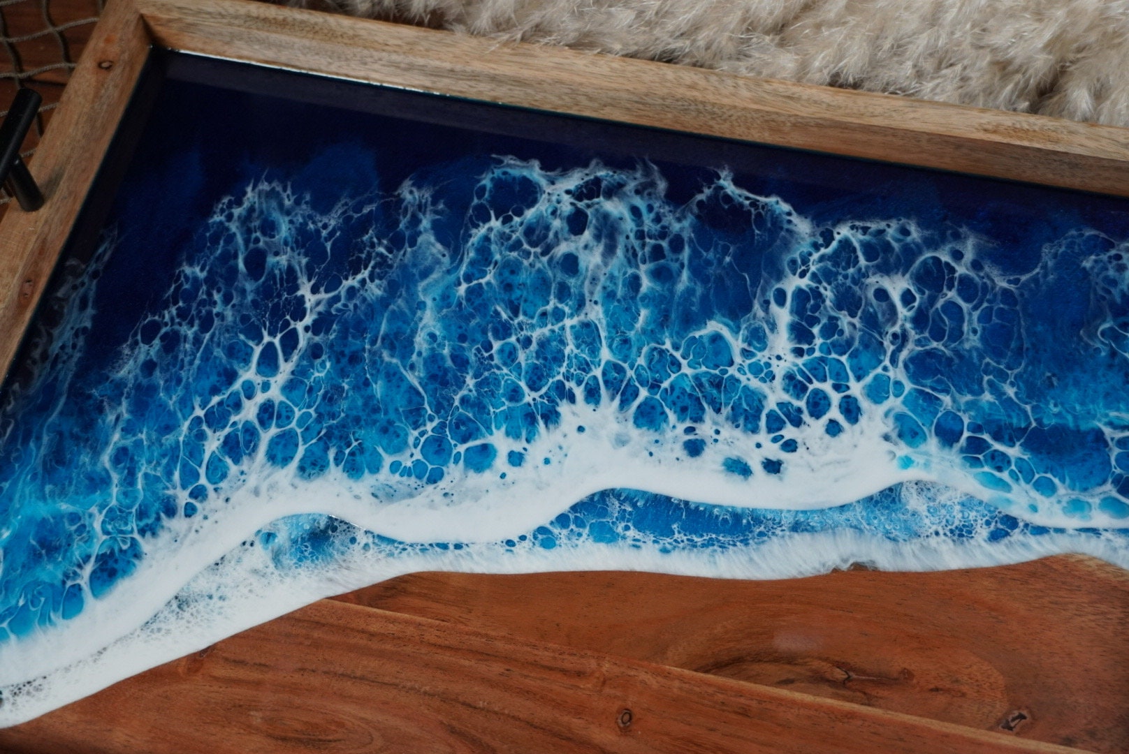 Ocean Waves wooden Serving Tray