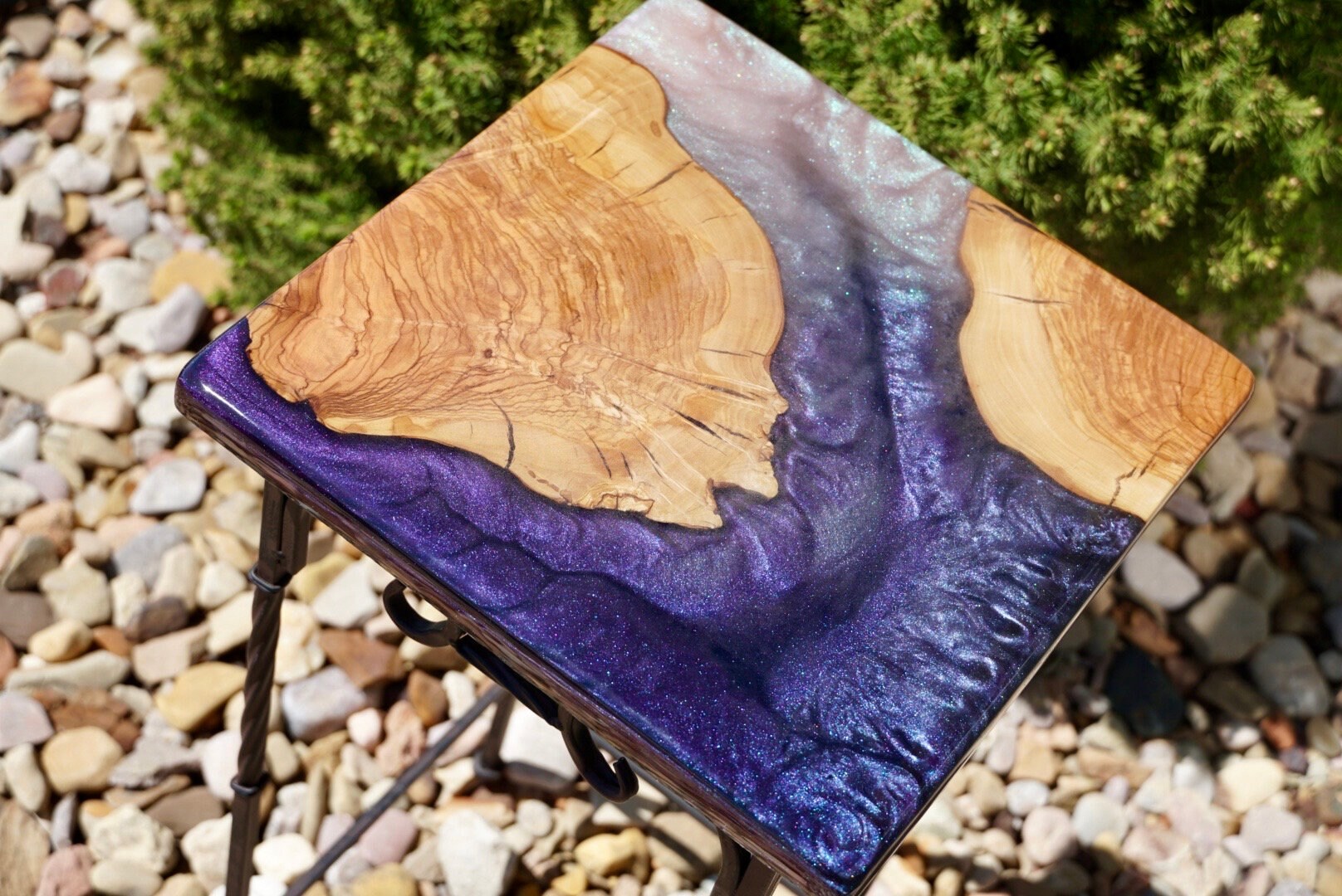 Sunburst colorshift Accent Table, Side Table, End Table