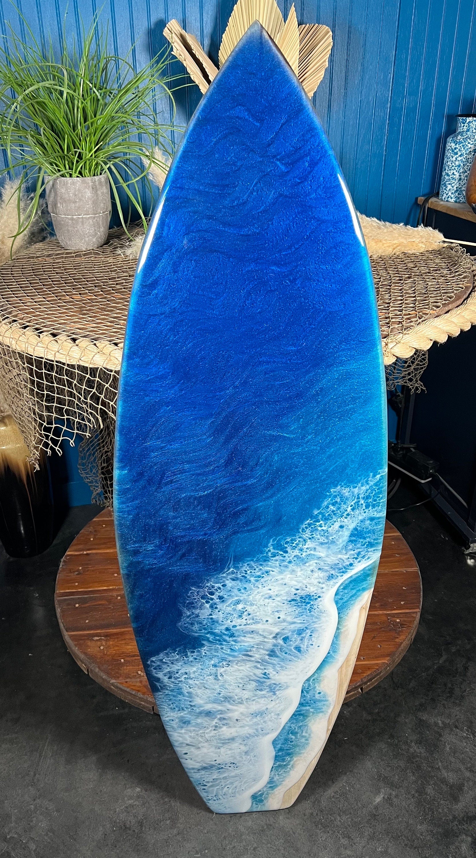 Ocean Waves Resin Surfboard