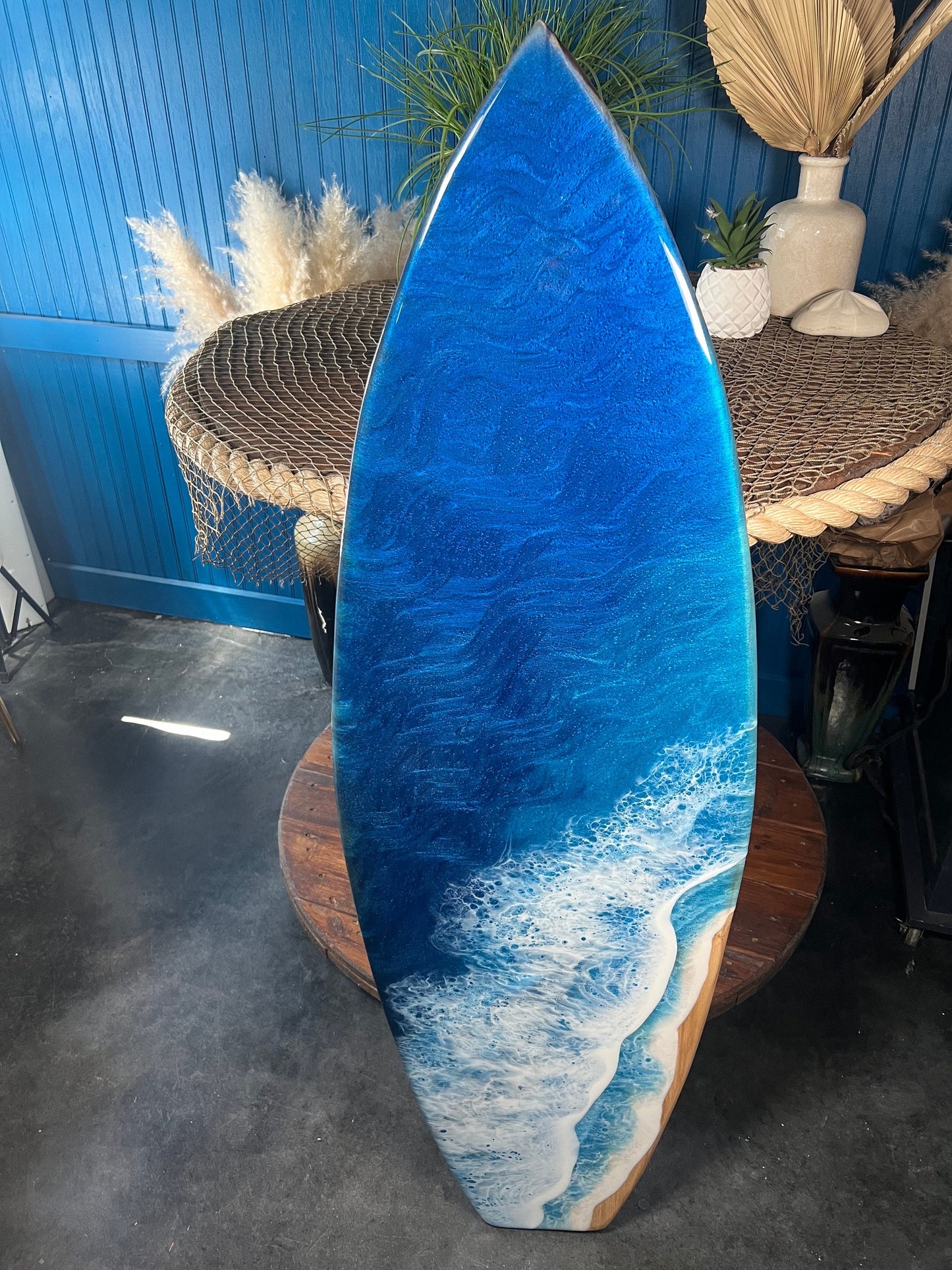 Ocean Waves Resin Surfboard