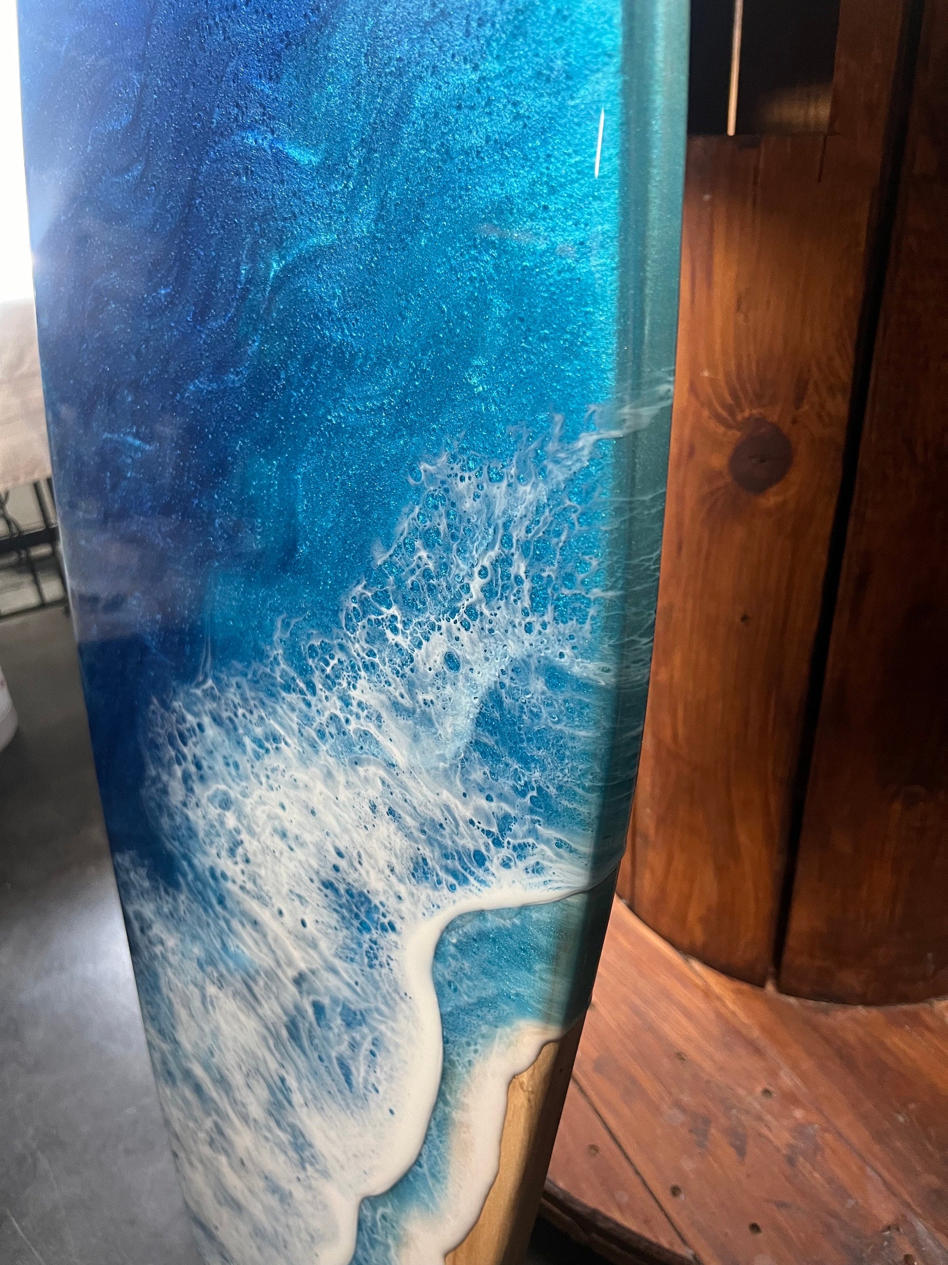 Ocean Waves Resin Surfboard