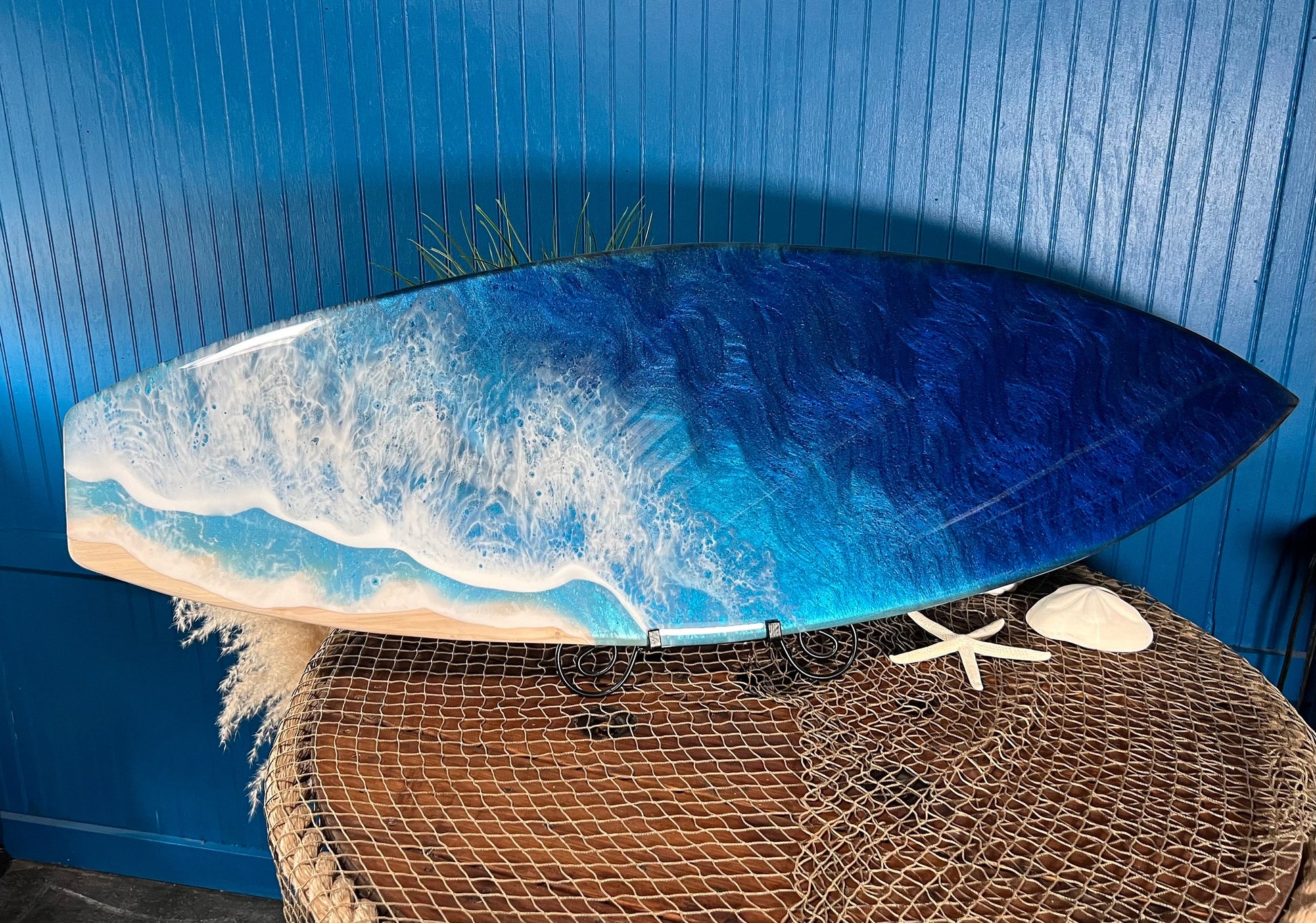 Ocean Waves Resin Surfboard
