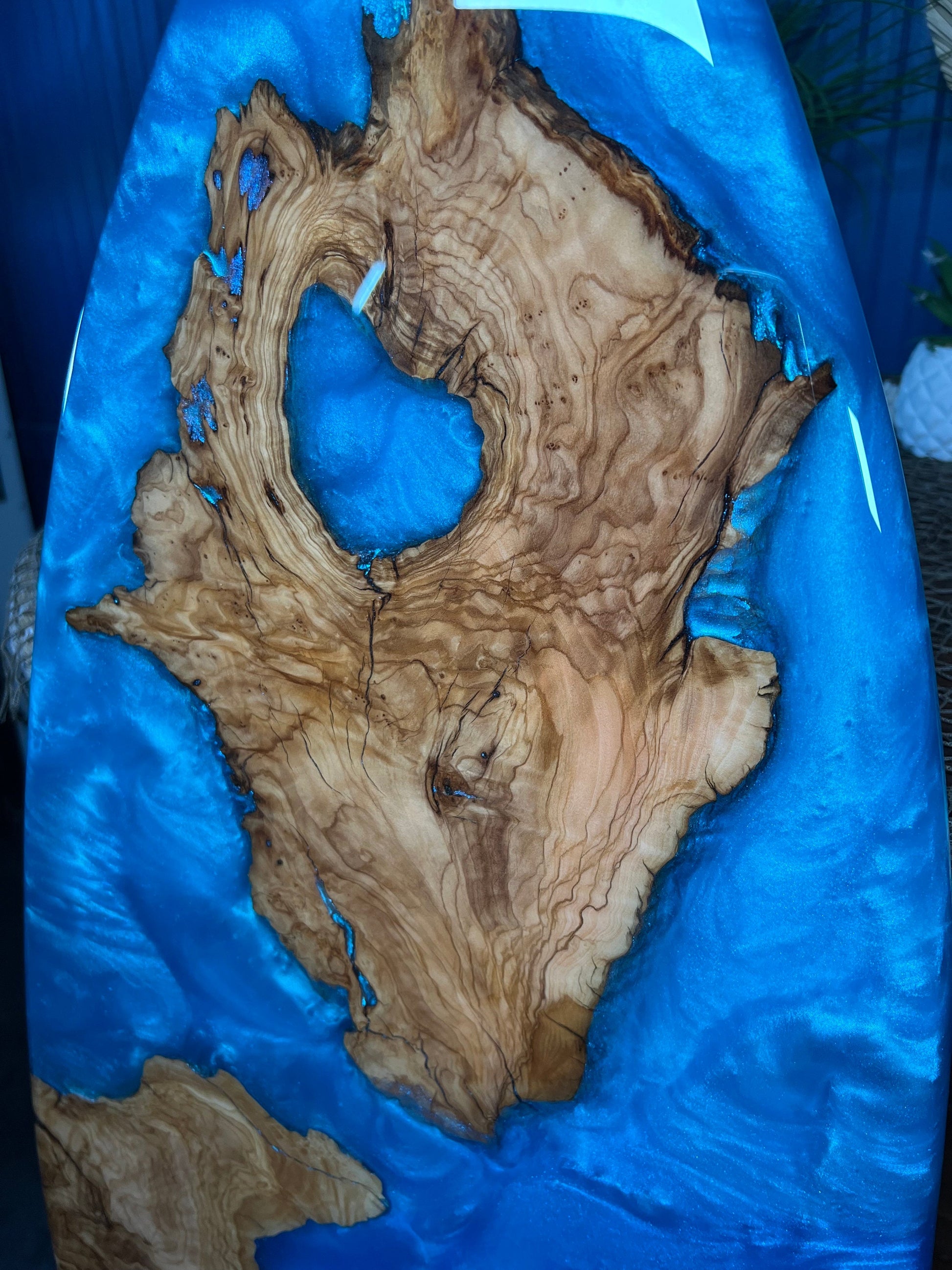 Turquoise and Blue Surfboard | Wall Art