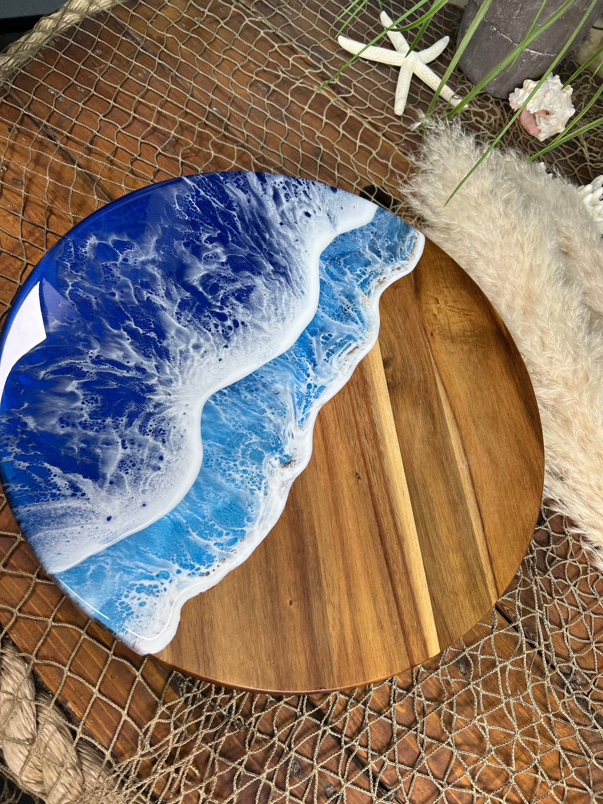 Ocean Waves Lazy Susan