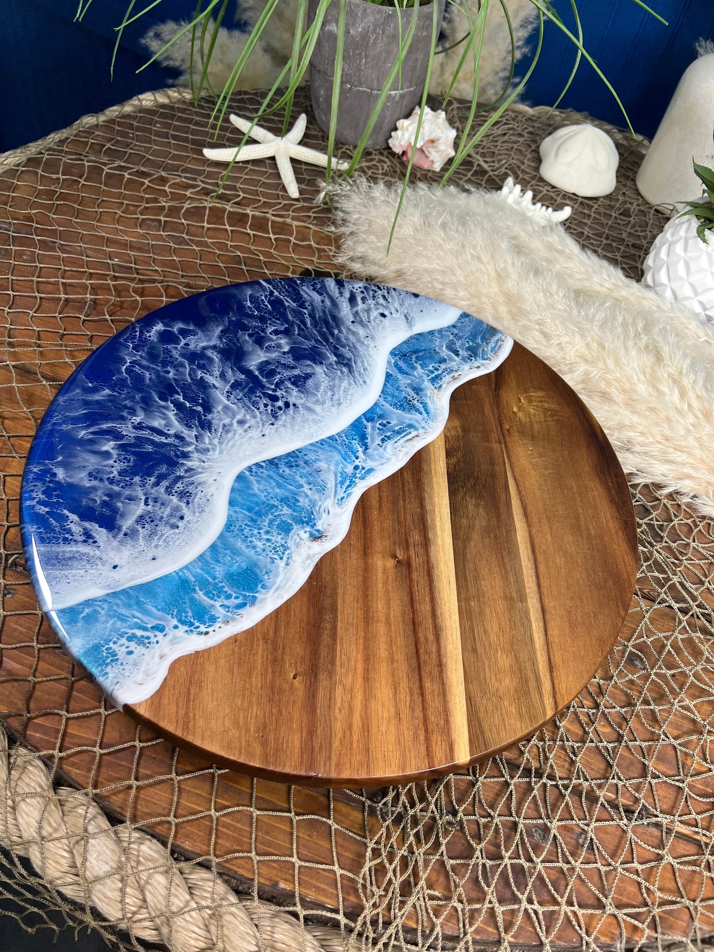 Ocean Waves Lazy Susan