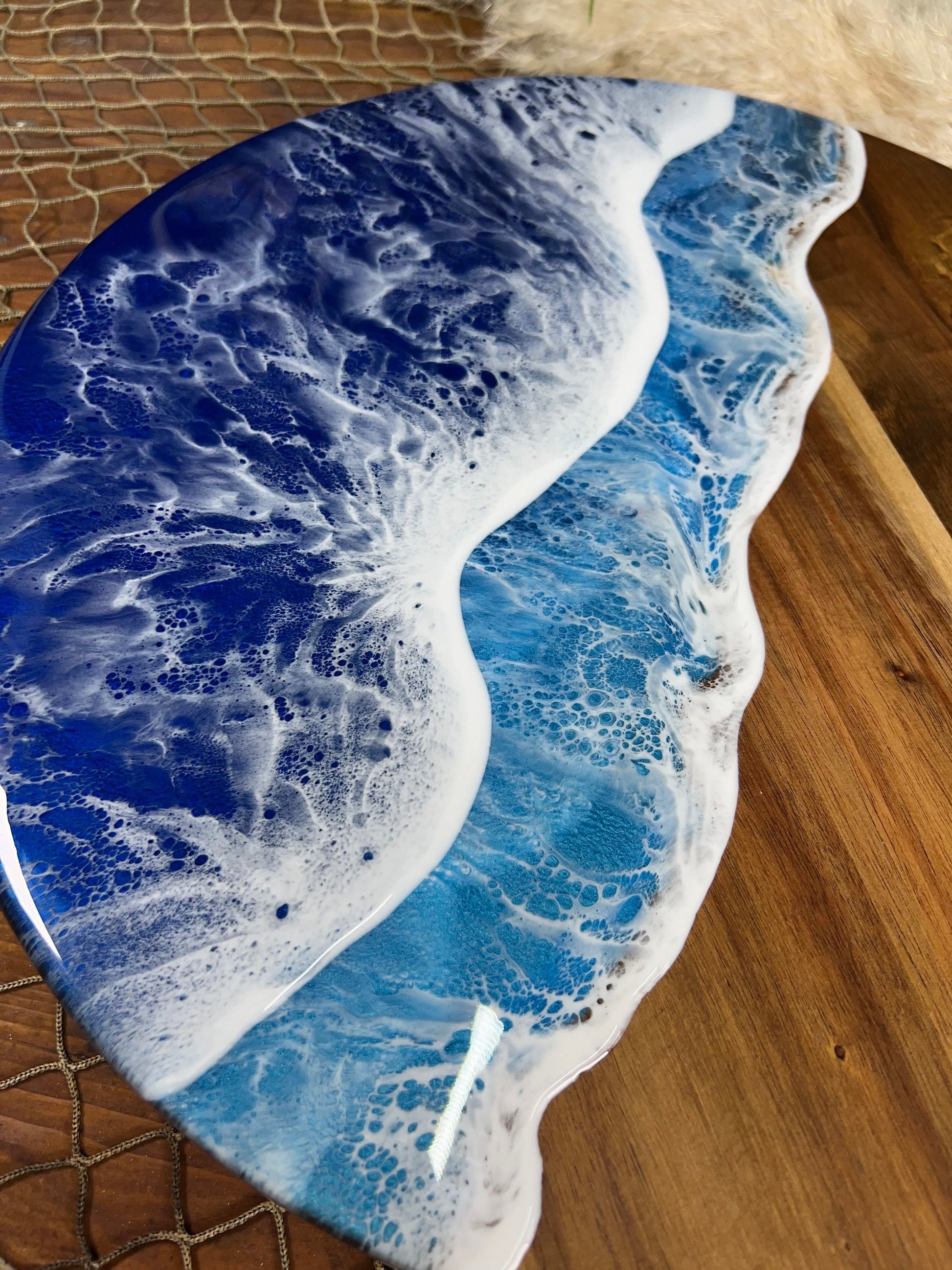 Ocean Waves Lazy Susan