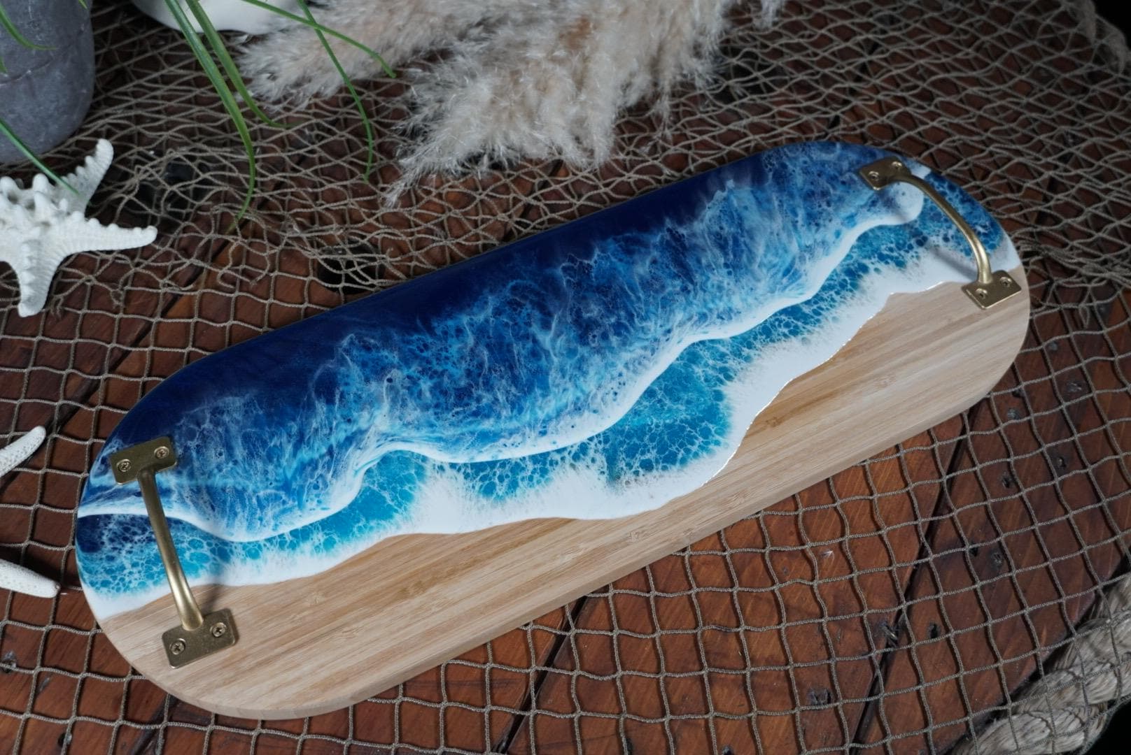 Ocean Waves Charcuterie Board | Serving Tray
