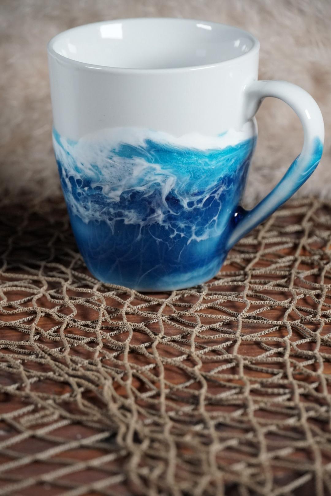 Ocean Waves Coffee Cup | Coastal Decor