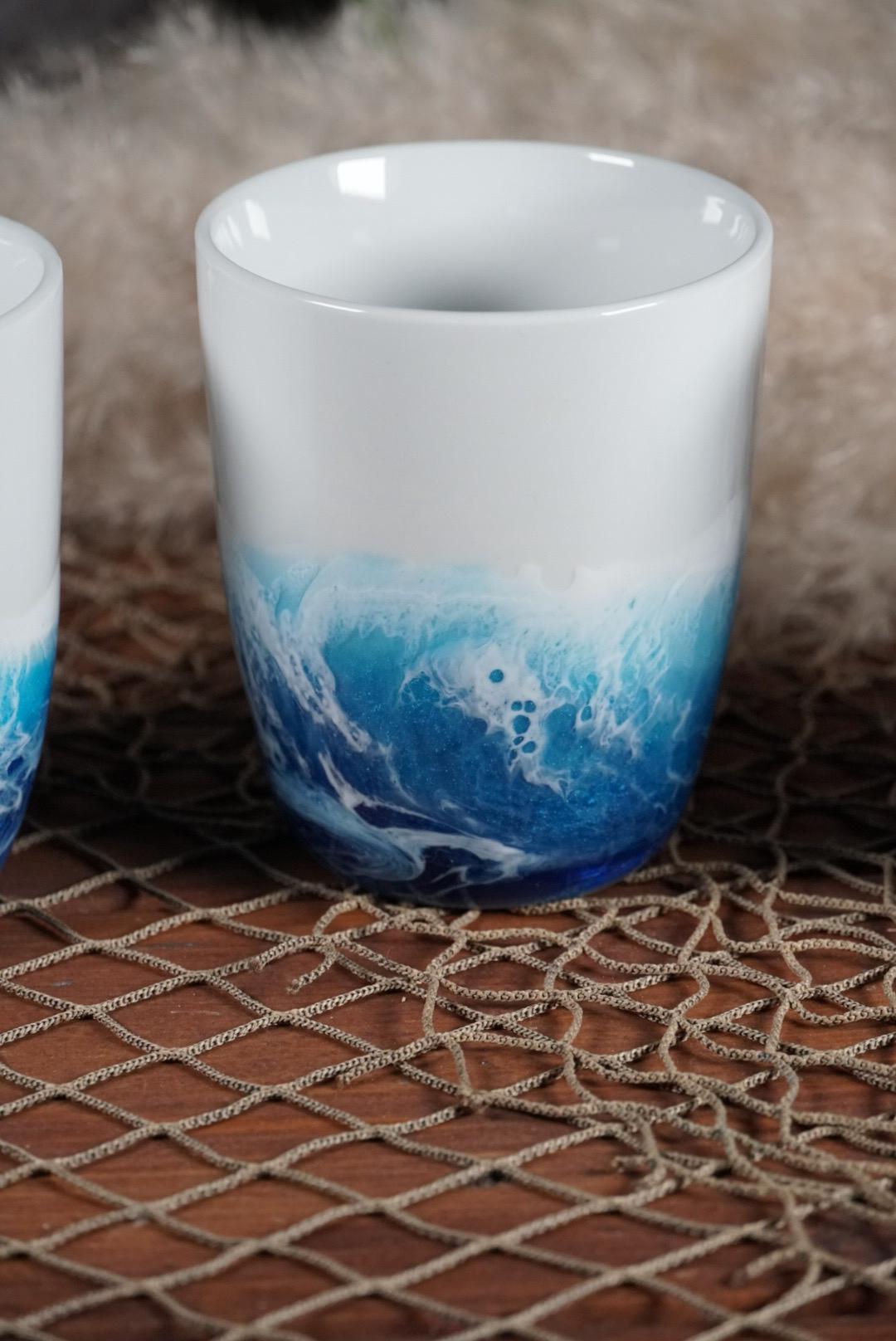 Ocean Waves Coffee Cup | Coastal Decor