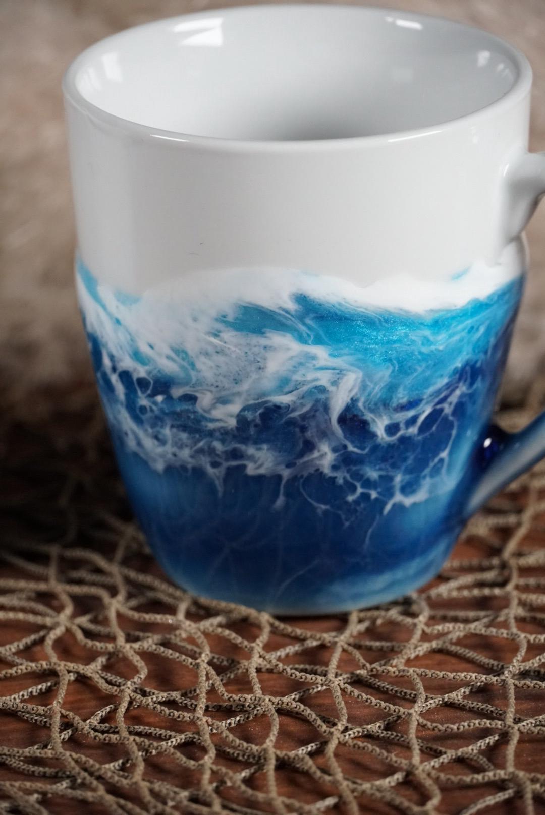 Ocean Waves Coffee Cup | Coastal Decor