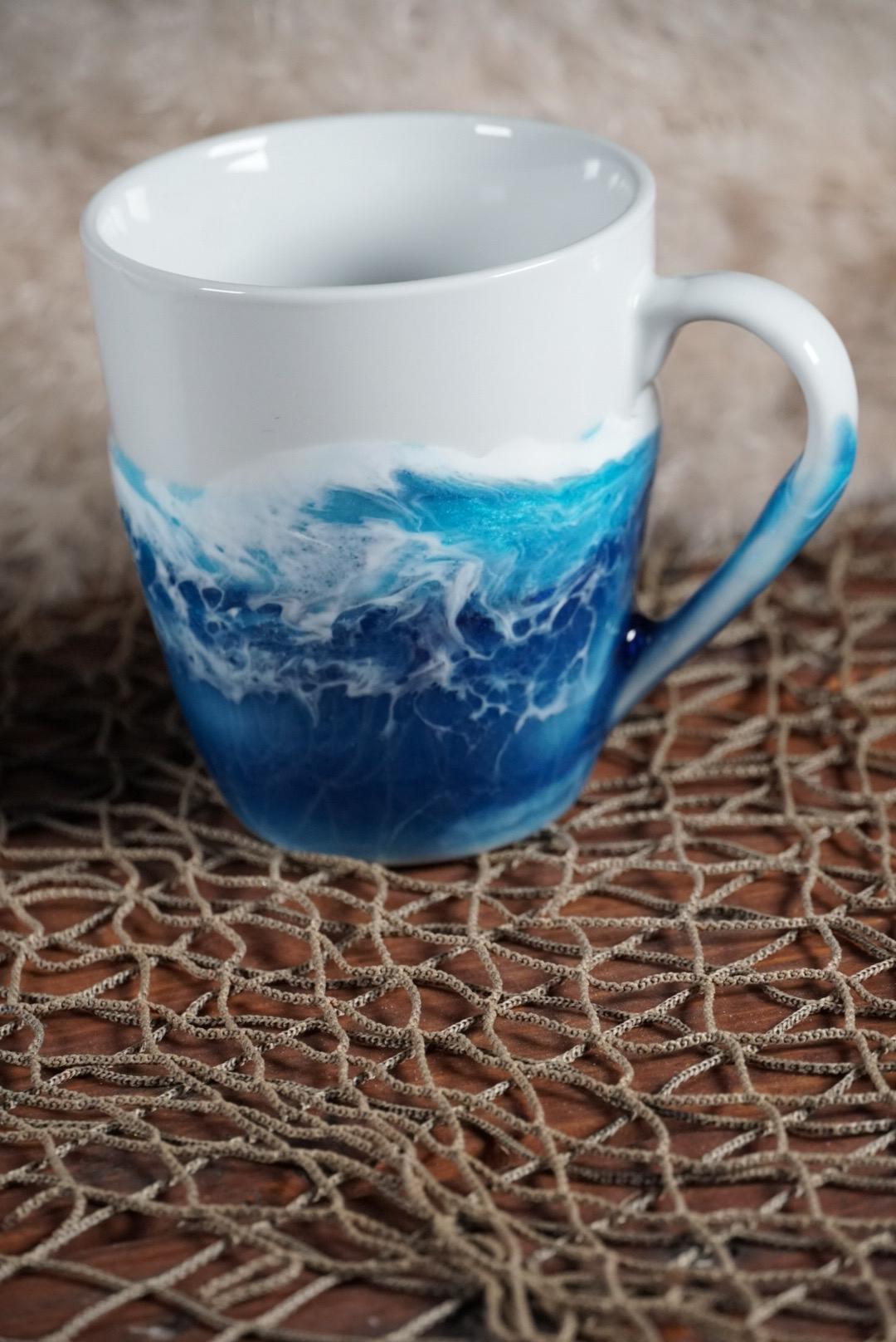 Ocean Waves Coffee Cup | Coastal Decor