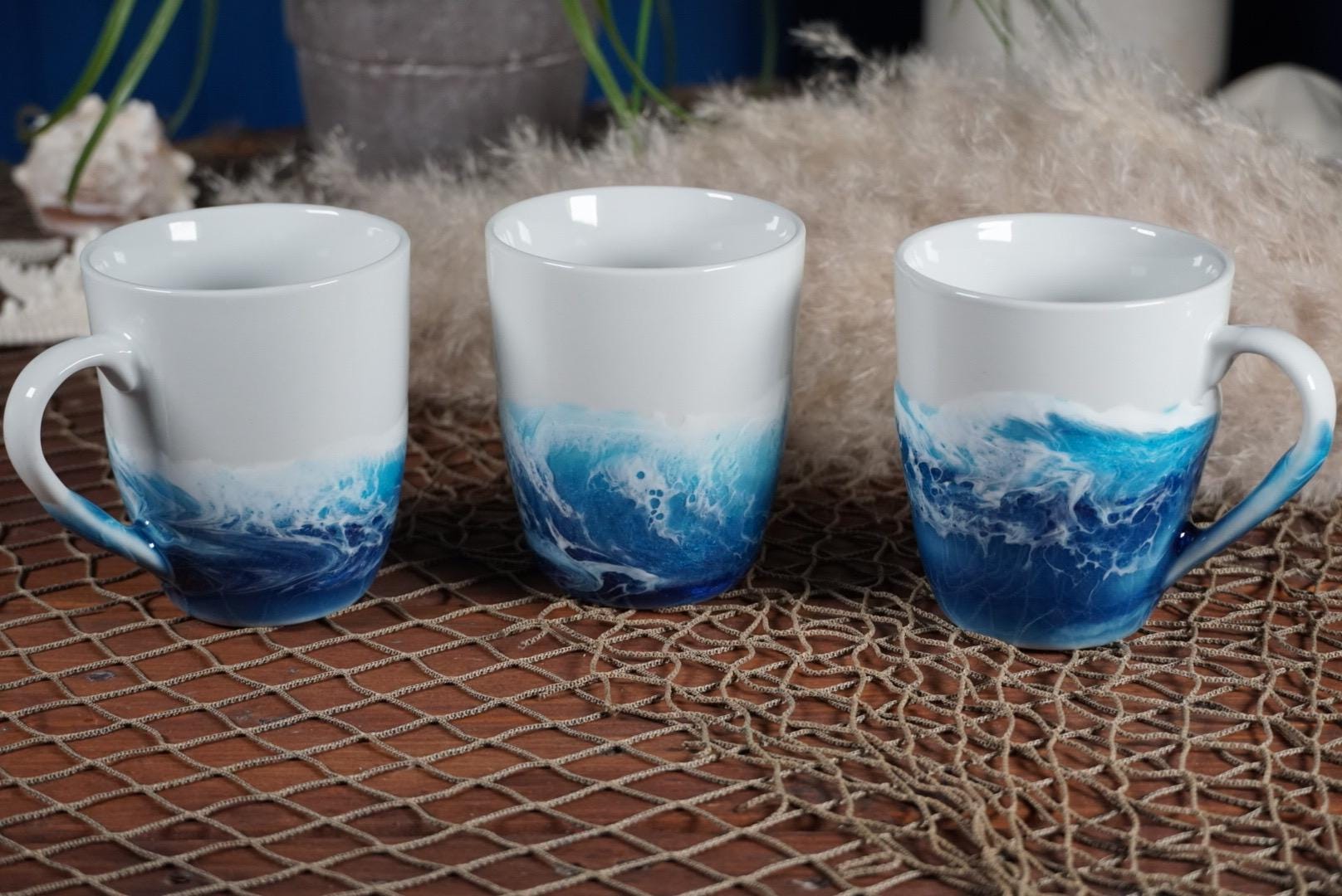 Ocean Waves Coffee Cup | Coastal Decor