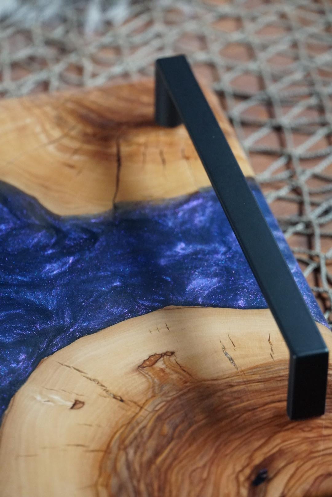 BLUE & PURPLE OLIVE Epoxy Resin Charcuterie Board | Serving board