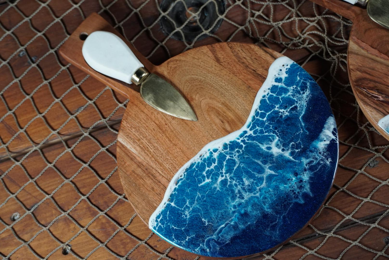 Ocean Waves Heart Charcuterie boards | Serving Trays | Serving Set