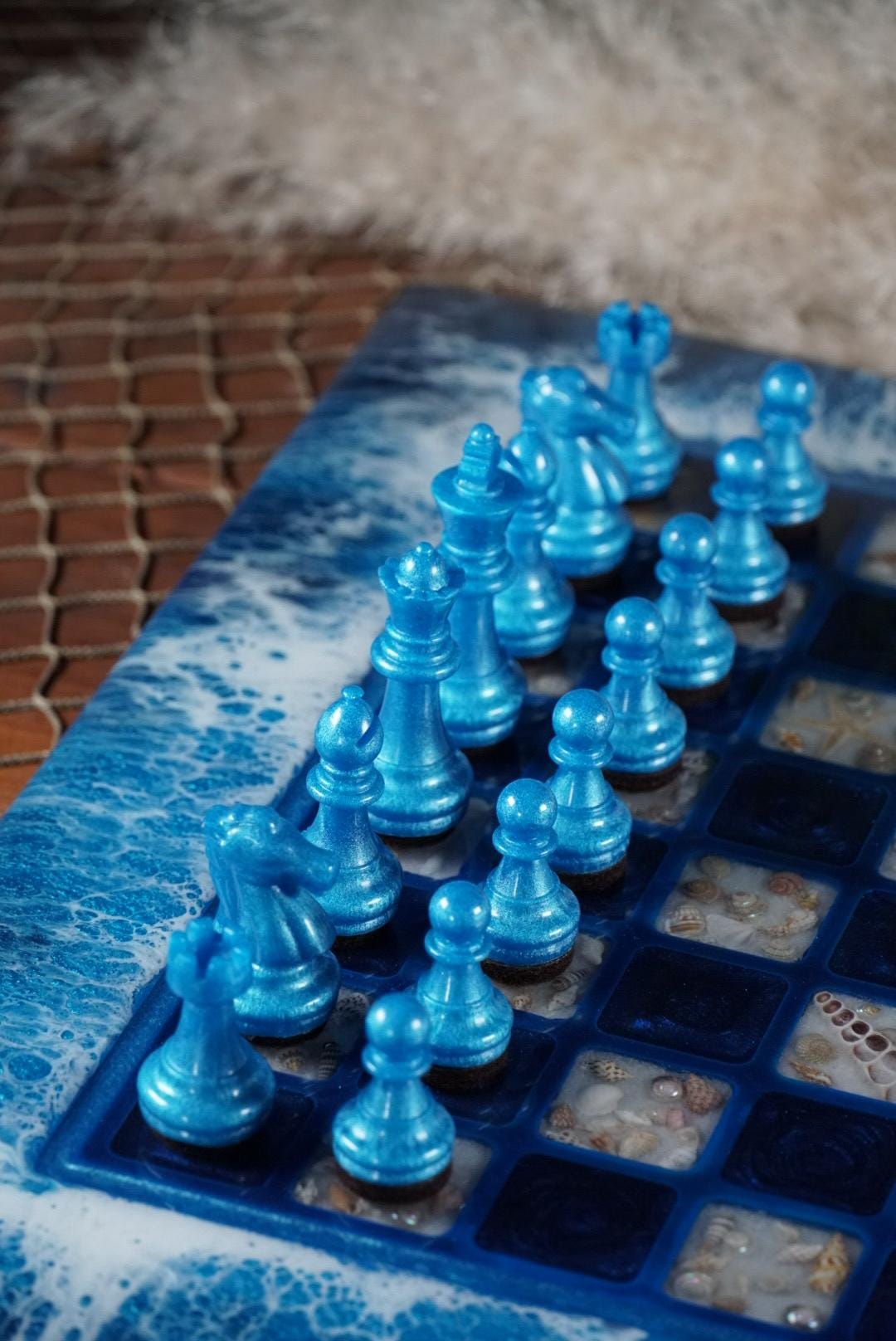 Ocean Waves Sea Scape Chess Set